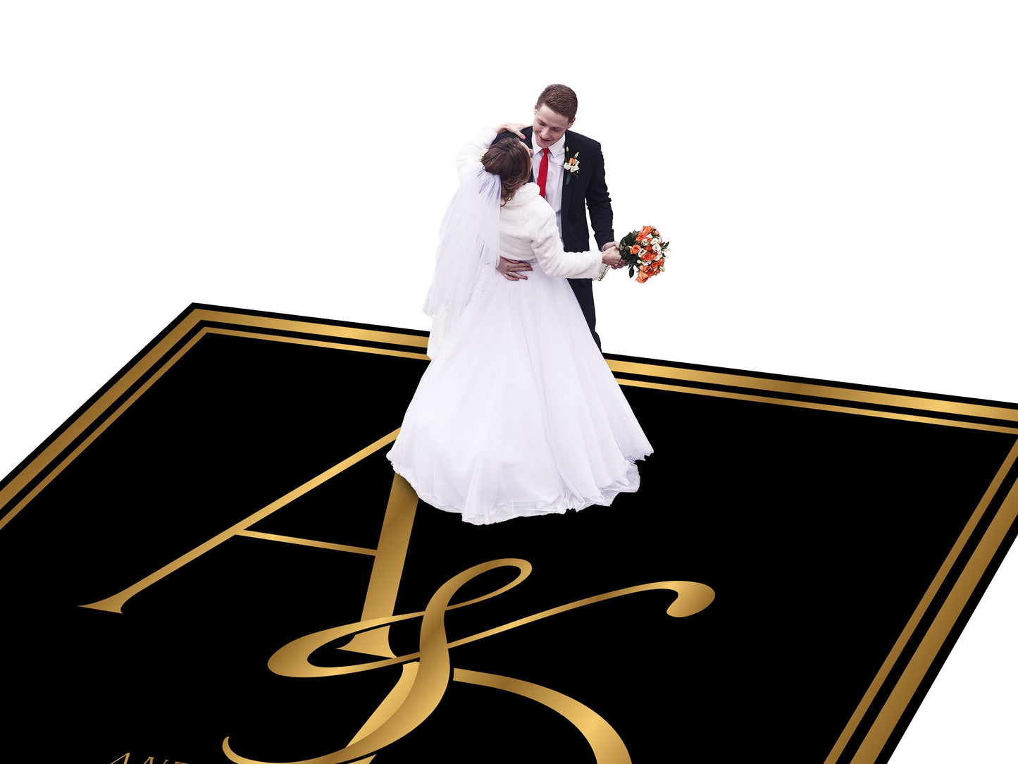 Full Print Custom Wedding Decal Dance Floor Wrap Gloss Removable Vinyl. Wedding Dancefloor design. Free Shipping