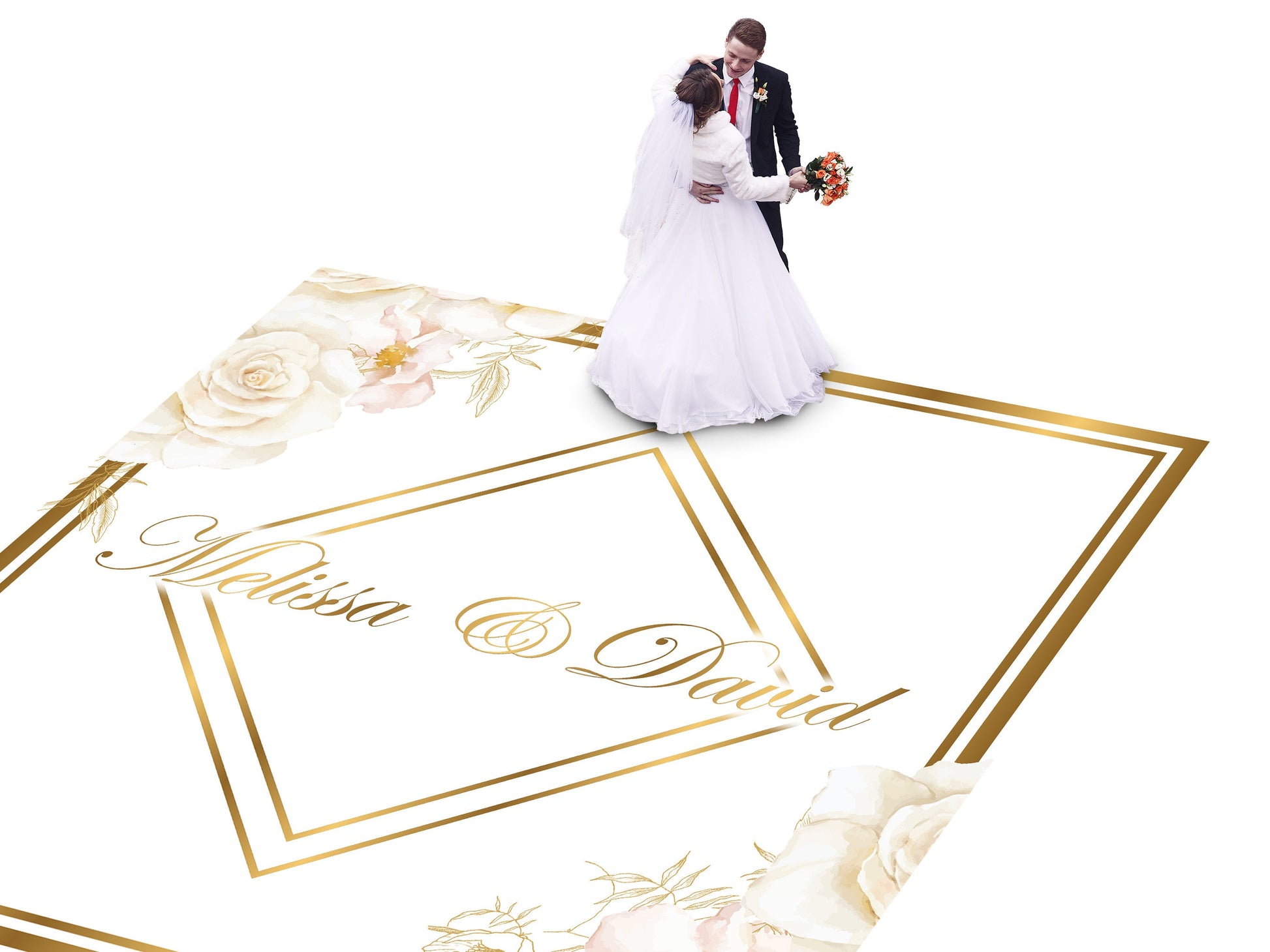Full Print Custom Wedding Decal Dance Floor Wrap Gloss Removable Vinyl. Wedding Dancefloor design. Free Shipping