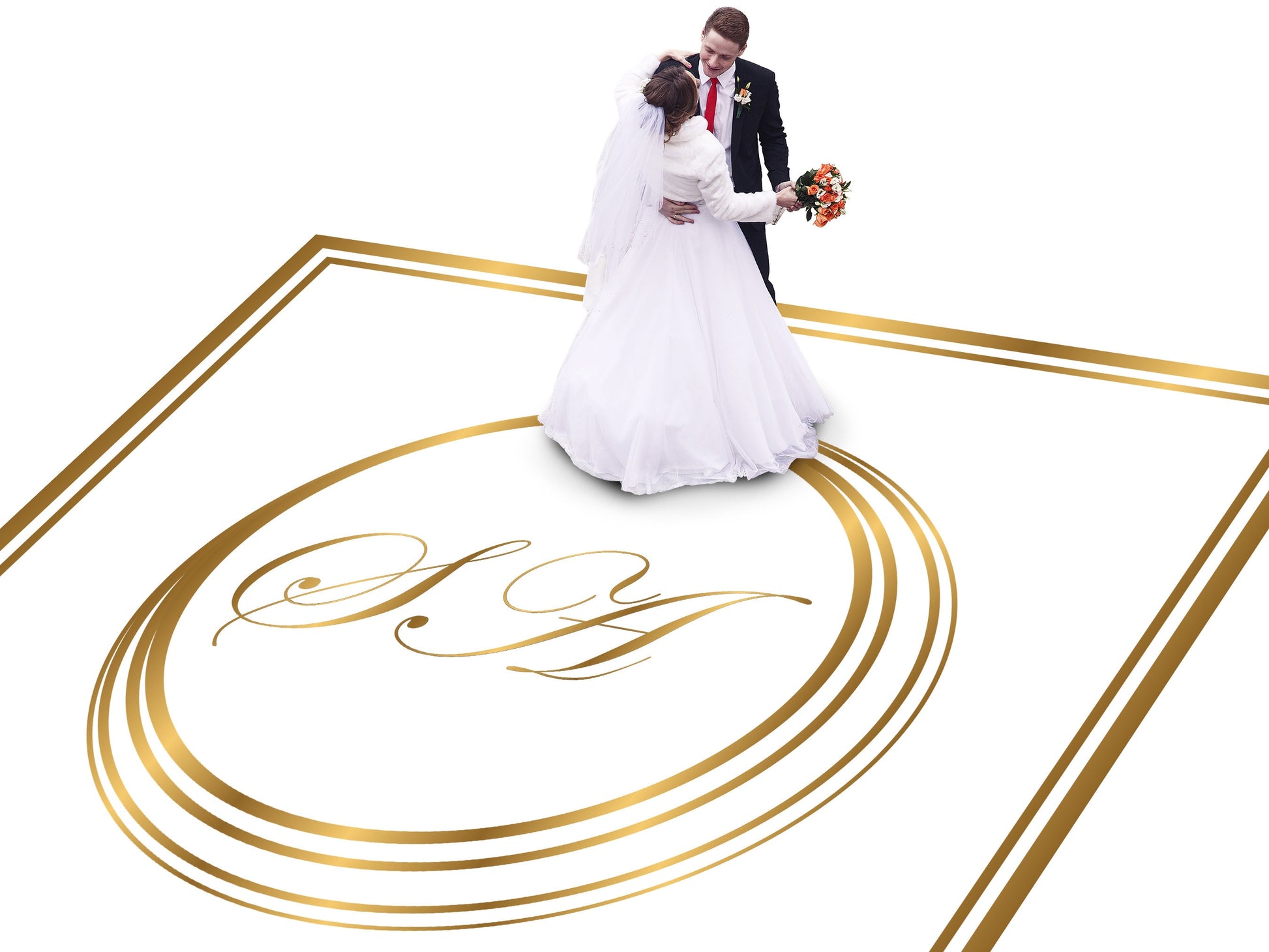 Full Print Custom Wedding Decal Dance Floor Wrap Gloss Removable Vinyl. Wedding Dancefloor design. Free Shipping