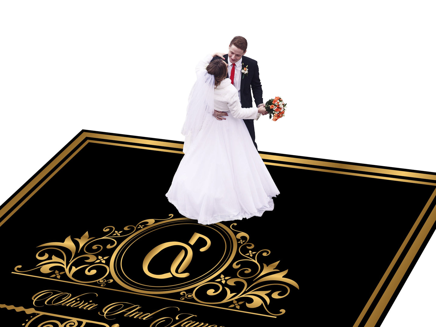 Full Print Custom Wedding Decal Dance Floor Wrap Gloss Removable Vinyl. Wedding Dancefloor design. Free Shipping