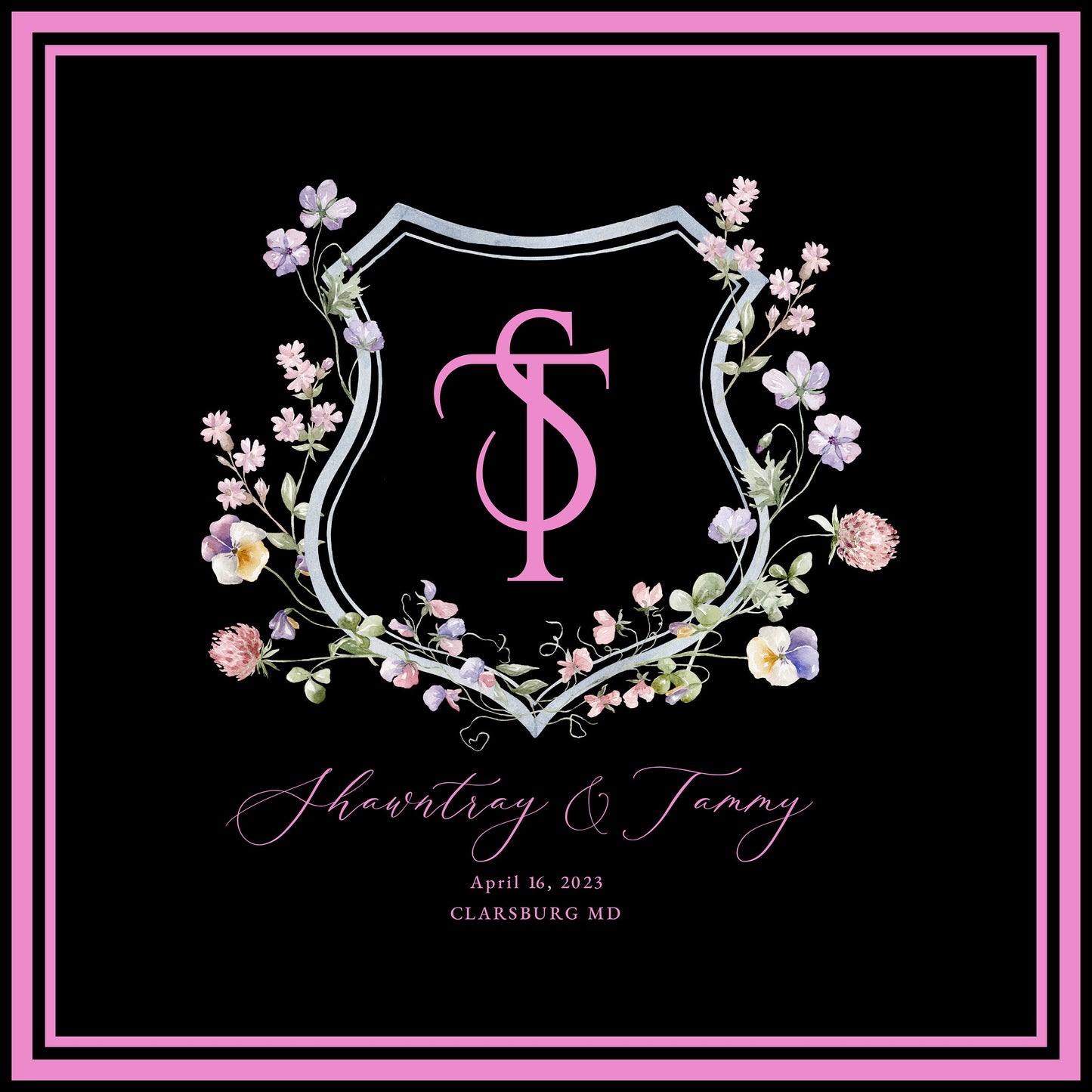 Full Print Custom Wedding Decal Dance Floor Wrap Gloss Removable Vinyl. Wedding Dancefloor design. Free Shipping