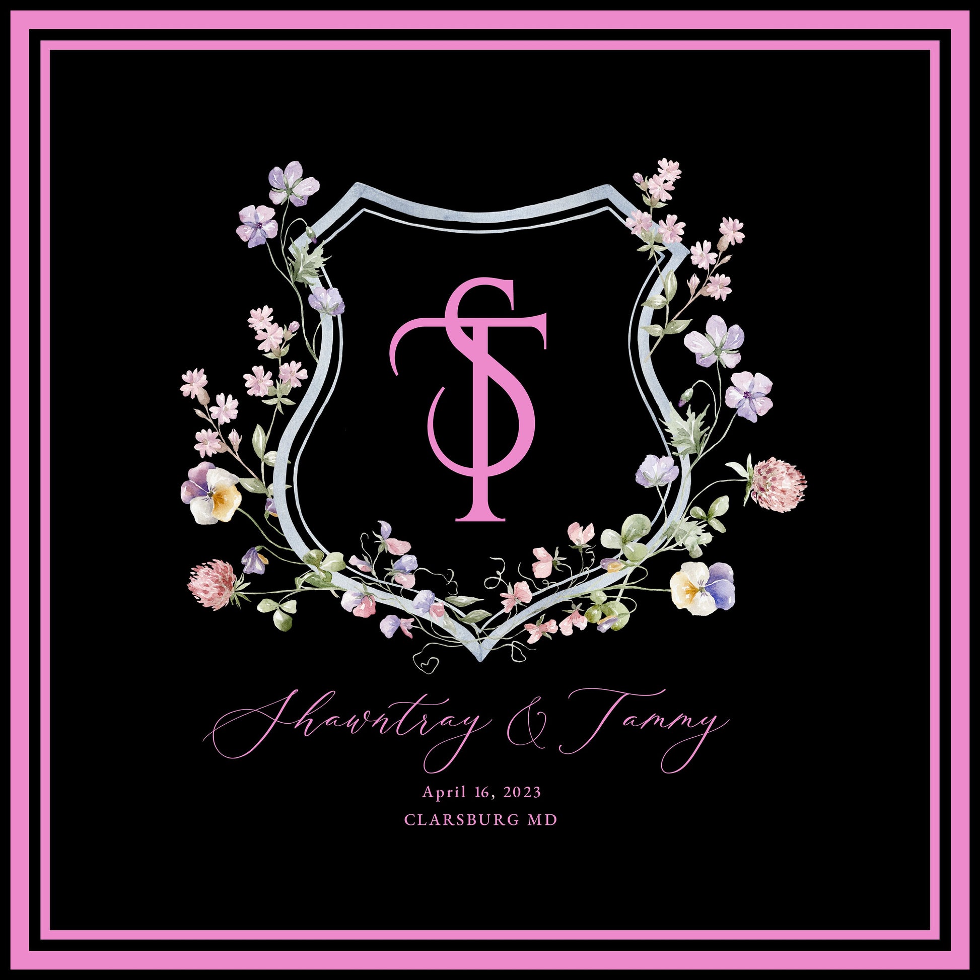 Full Print Custom Wedding Decal Dance Floor Wrap Gloss Removable Vinyl. Wedding Dancefloor design. Free Shipping