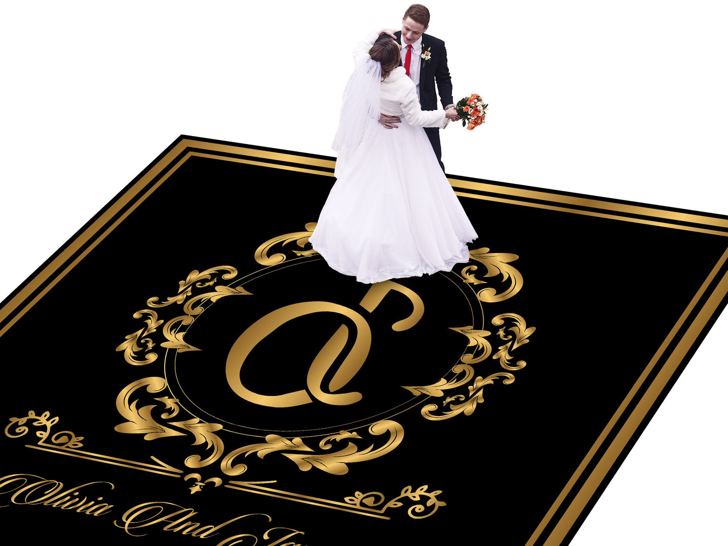 Full Print Custom Wedding Decal Dance Floor Wrap Gloss Removable Vinyl. Wedding Dancefloor design. Free Shipping