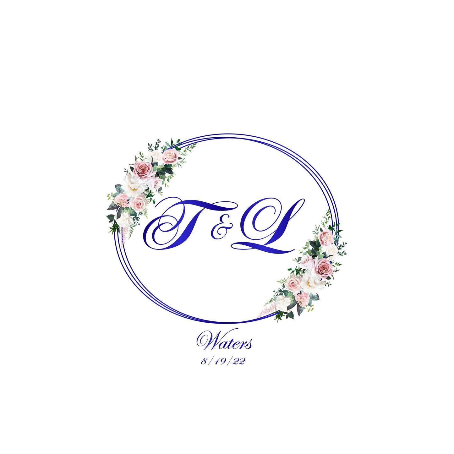Custom Wedding Decal Dance Floor Wrap Gloss Removable Vinyl. Monogram Print and Vinyl to cover the entire dancefloor. Wedding logo design