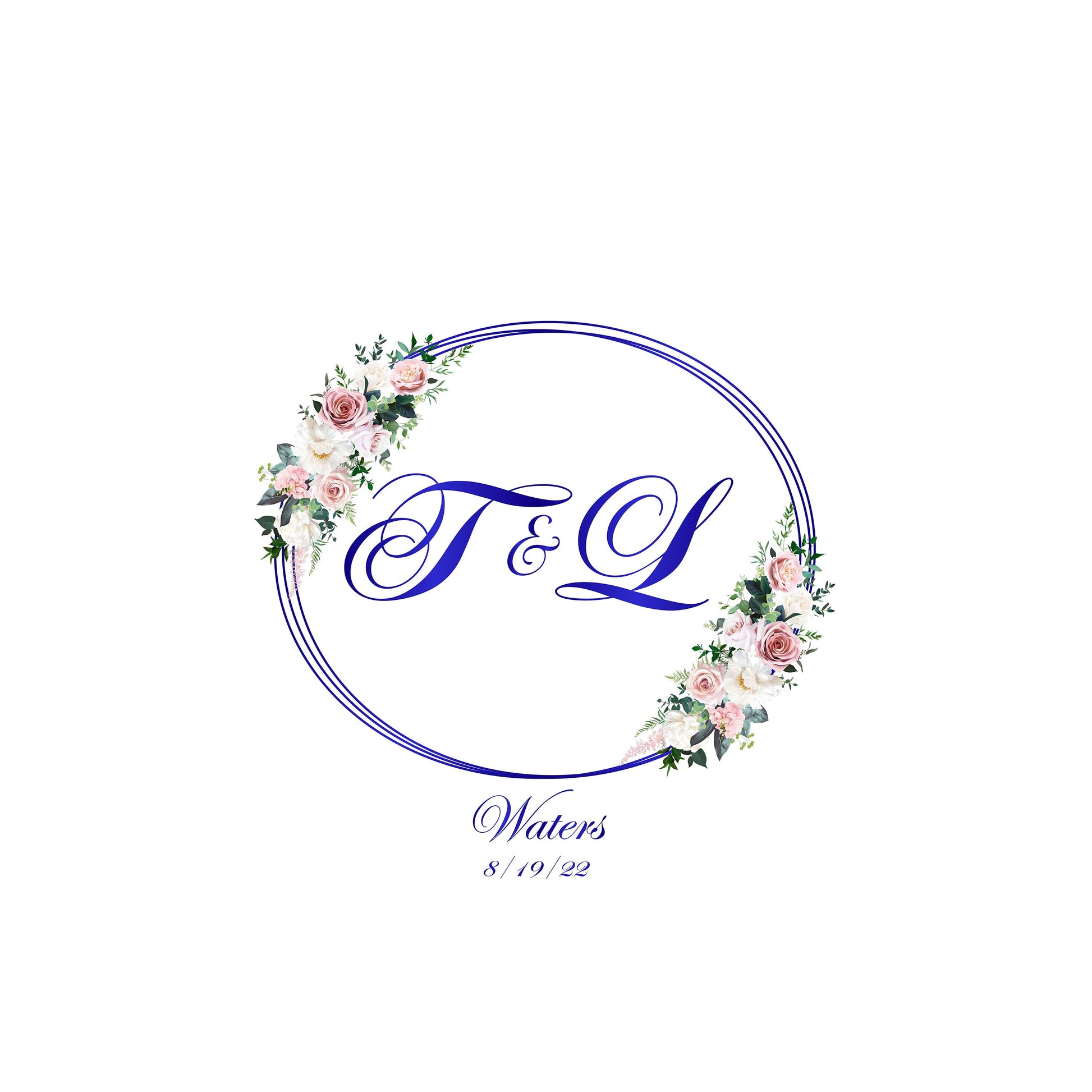 Custom Wedding Decal Dance Floor Wrap Gloss Removable Vinyl. Monogram Print and Vinyl to cover the entire dancefloor. Wedding logo design