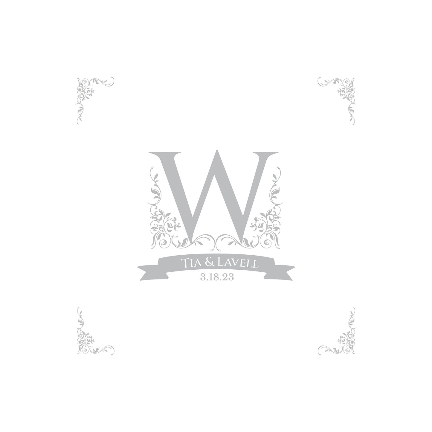 Custom Wedding Decal Dance Floor Wrap Gloss Removable Vinyl. Monogram Print and Vinyl to cover the entire dancefloor. Wedding logo design