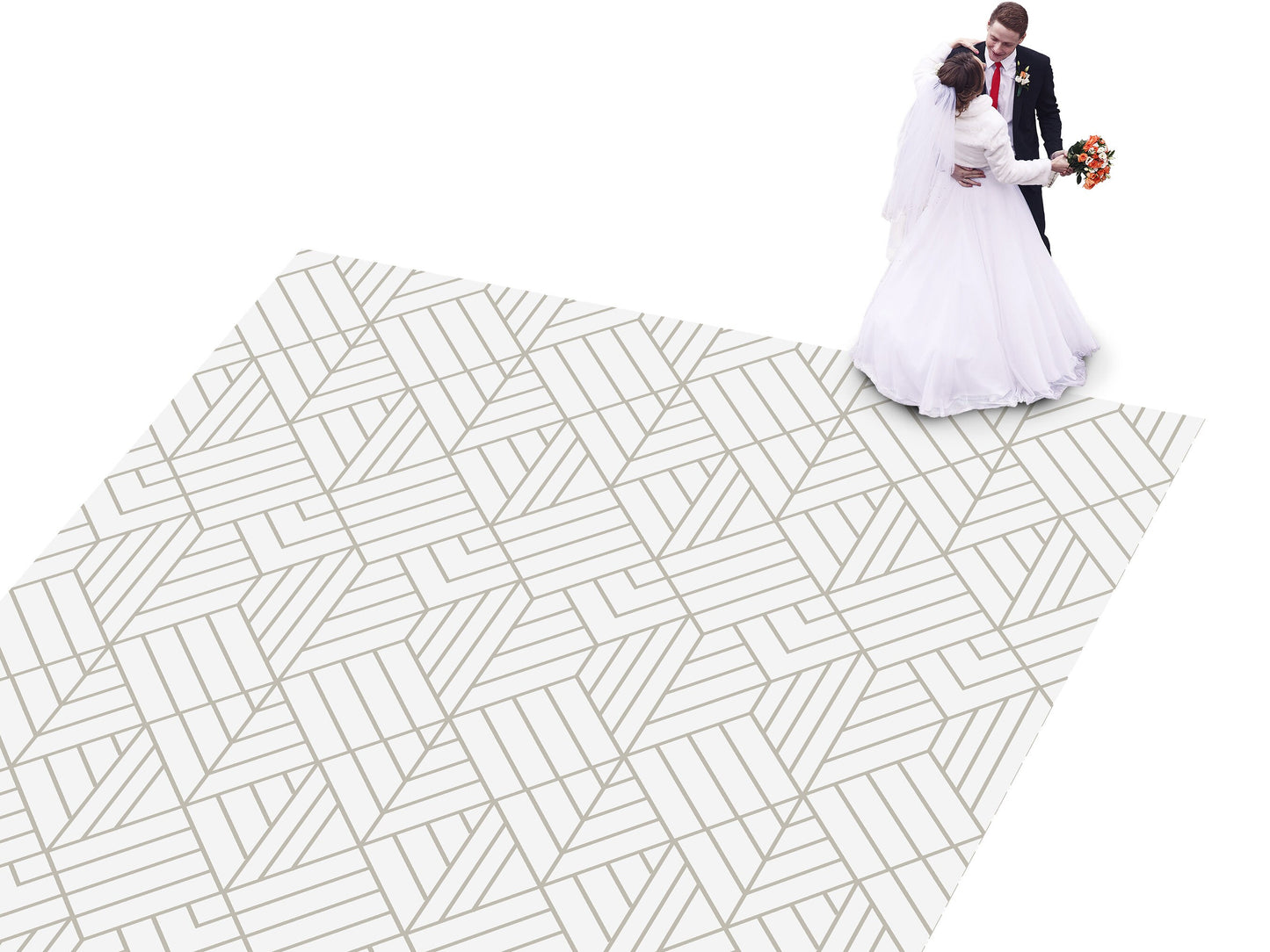 Geometric pattern Custom Wedding Dance Floor Wrap Gloss Removable Vinyl. Monogram Print & Vinyl to cover the dancefloor. Wedding logo design