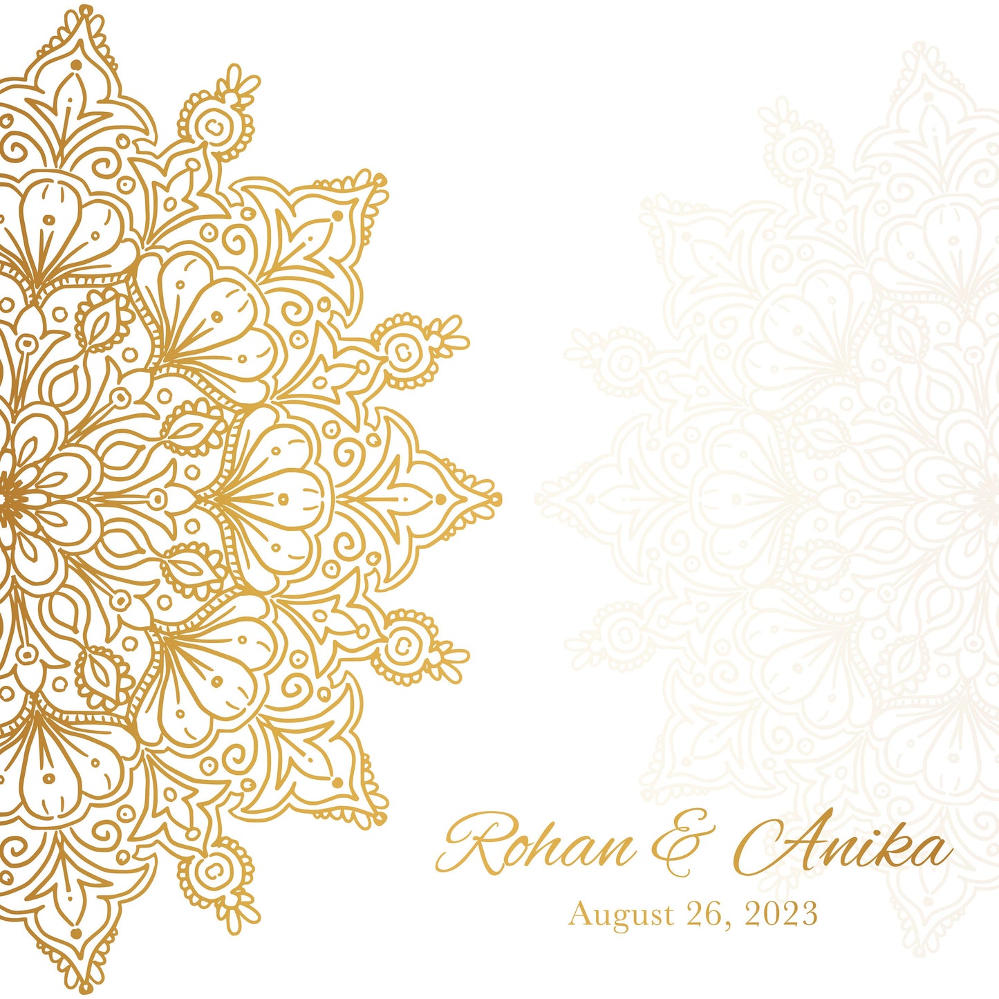 Indian Wedding Mehdi Mandala Sangeet Full Color Dancefloor print. Dancefloor Gloss/Matte Wrap Removable Vinyl. Print to cover dancefloor