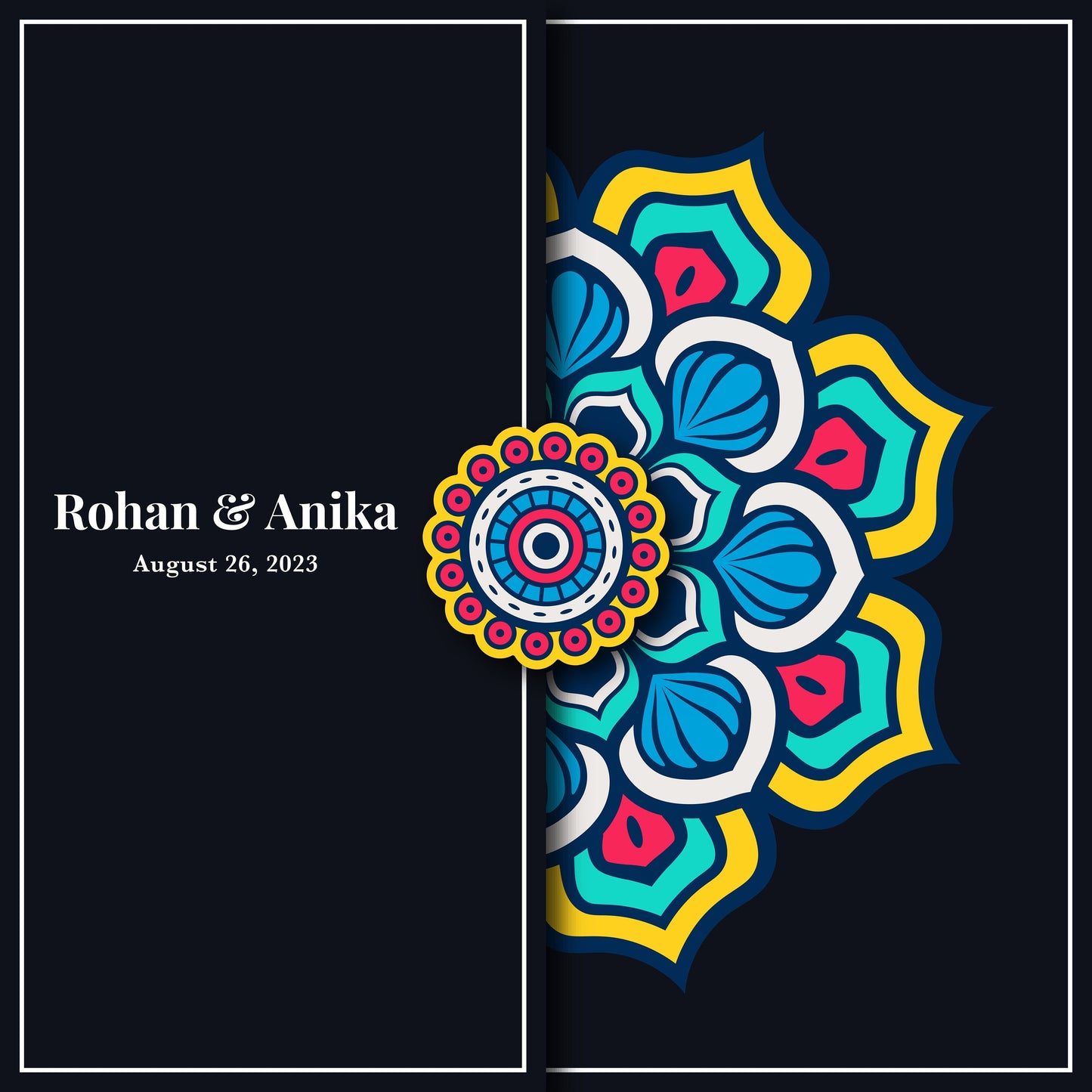 Indian Wedding Mehdi Mandala Sangeet Full Color Dancefloor print. Dancefloor Gloss/Matte Wrap Removable Vinyl. Print to cover dancefloor
