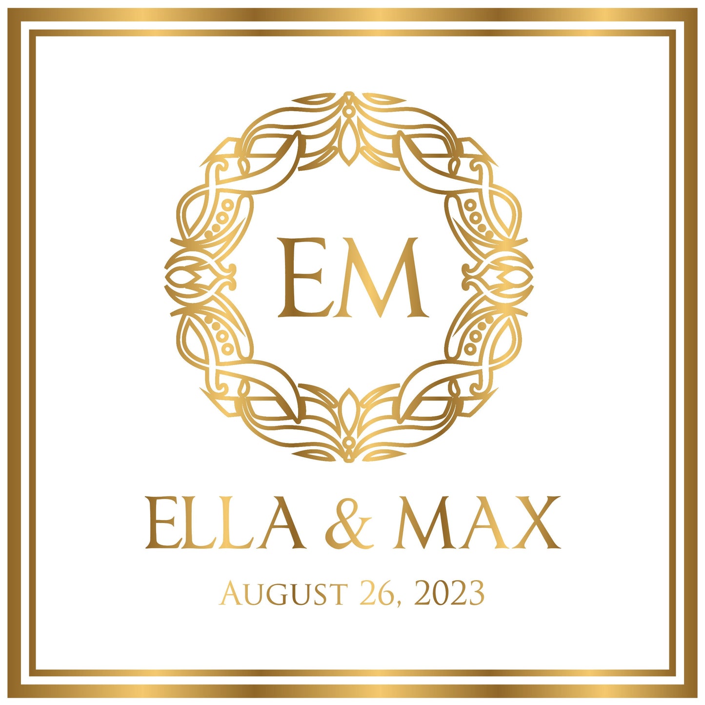 Custom Wedding Decal Dance Floor Wrap Gloss Removable Vinyl. Monogram Print and Vinyl to cover the entire dancefloor. Wedding logo design