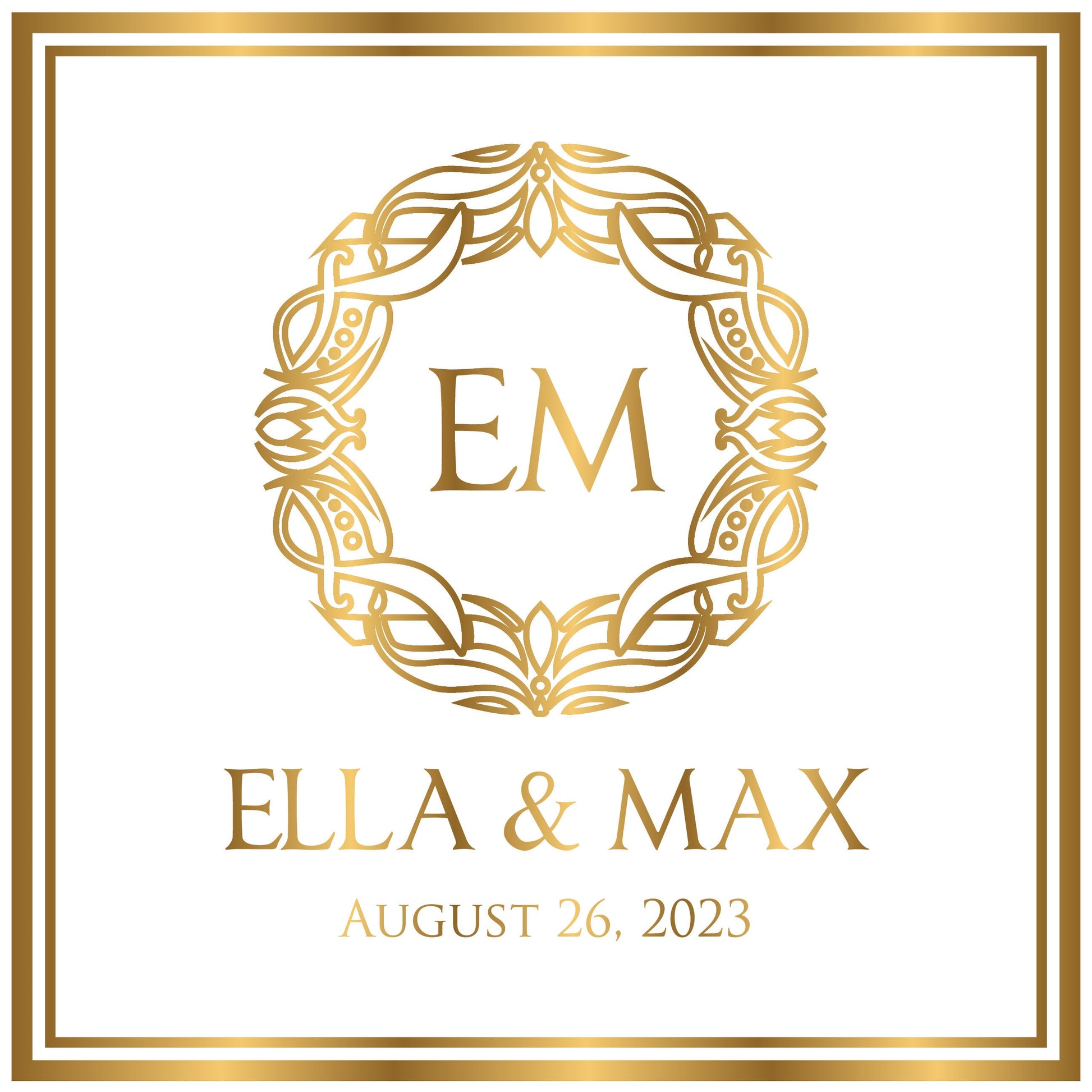 Custom Wedding Decal Dance Floor Wrap Gloss Removable Vinyl. Monogram Print and Vinyl to cover the entire dancefloor. Wedding logo design