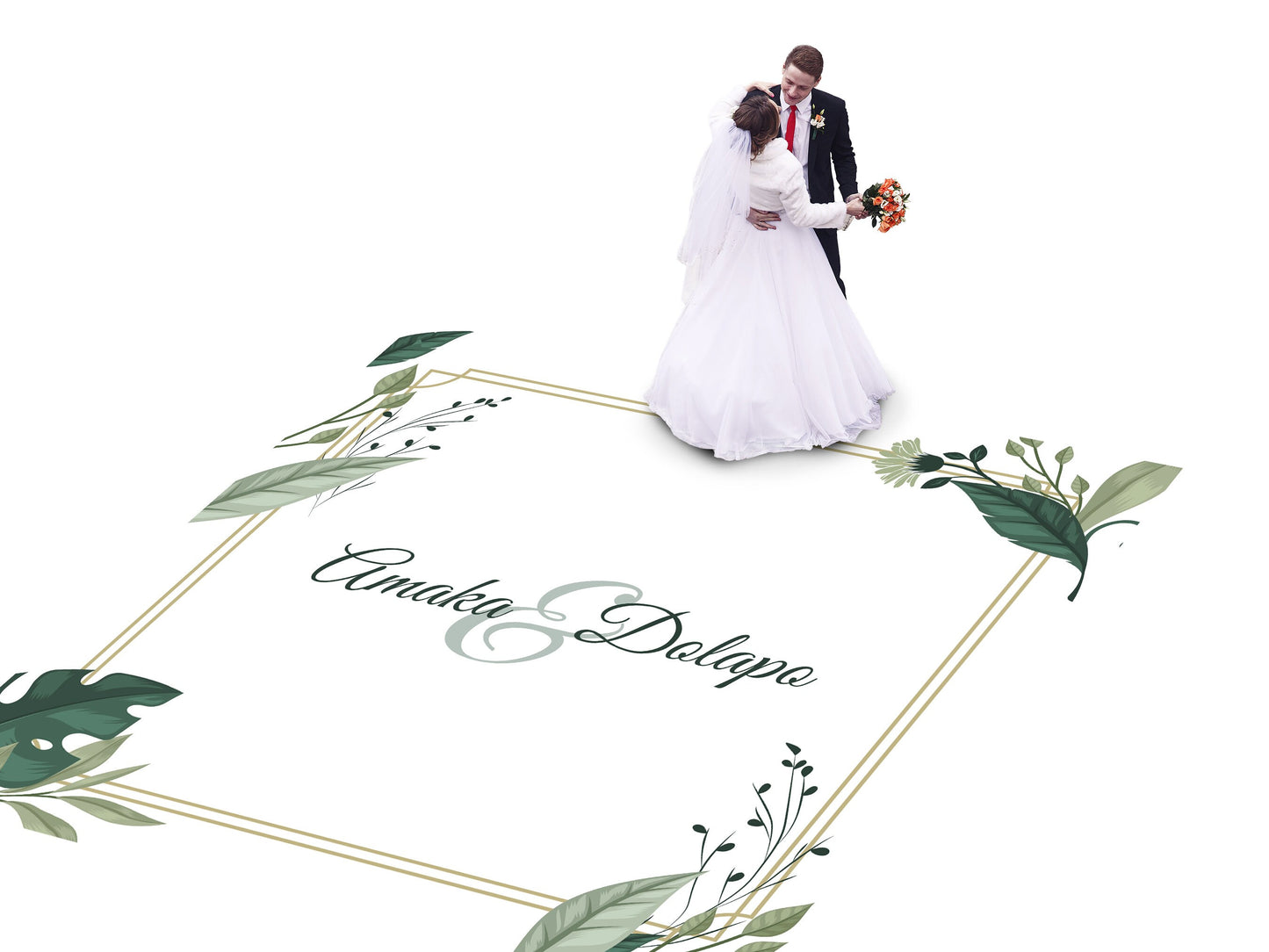 Custom Wedding Decal Dance Floor Wrap Gloss Removable Vinyl. Monogram Print and Vinyl to cover the entire dancefloor. Wedding logo design