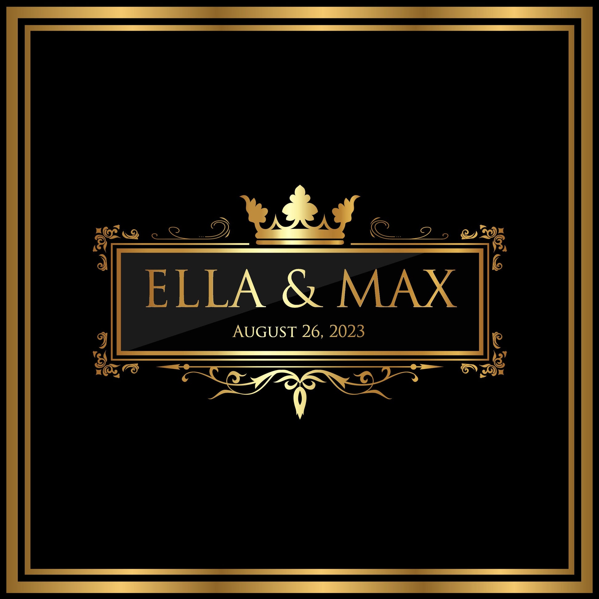 Custom Wedding Decal Dance Floor Wrap Gloss Removable Vinyl. Monogram Print and Vinyl to cover the entire dancefloor. Wedding logo design