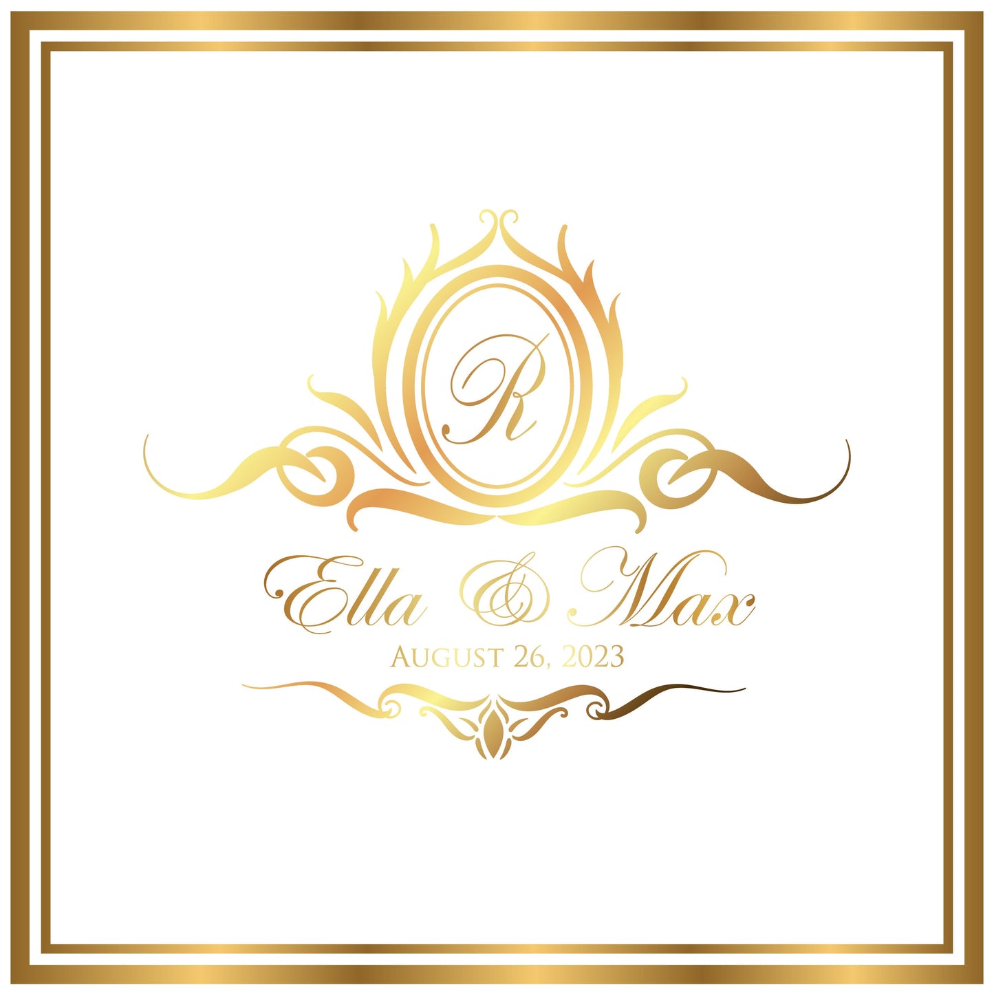 Custom Wedding Decal Dance Floor Wrap Gloss Removable Vinyl. Monogram Print and Vinyl to cover the entire dancefloor. Wedding logo design