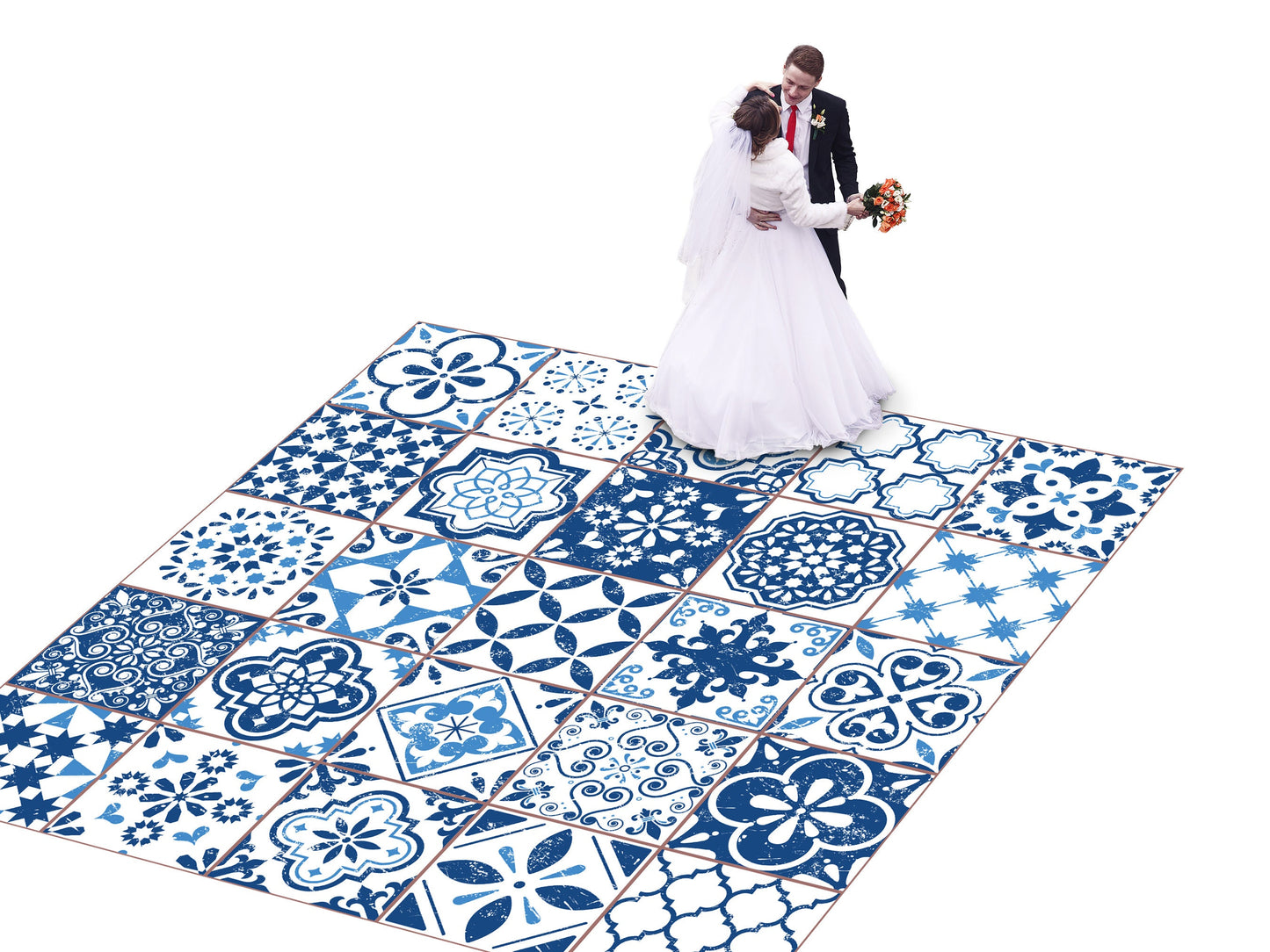 Full Print Custom Wedding Decal Dance Floor Wrap Gloss Removable Vinyl. Wedding Dancefloor design. Free Shipping