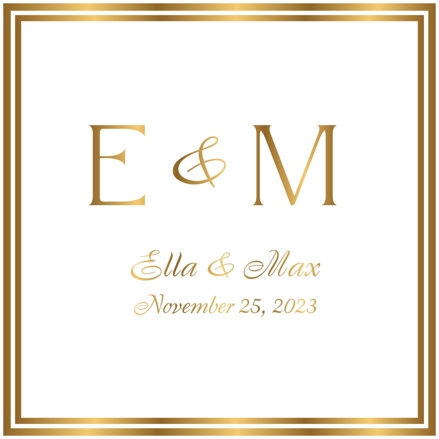 Custom Wedding Decal Dance Floor Wrap Gloss Removable Vinyl. Monogram Print and Vinyl to cover the entire dancefloor. Wedding logo design