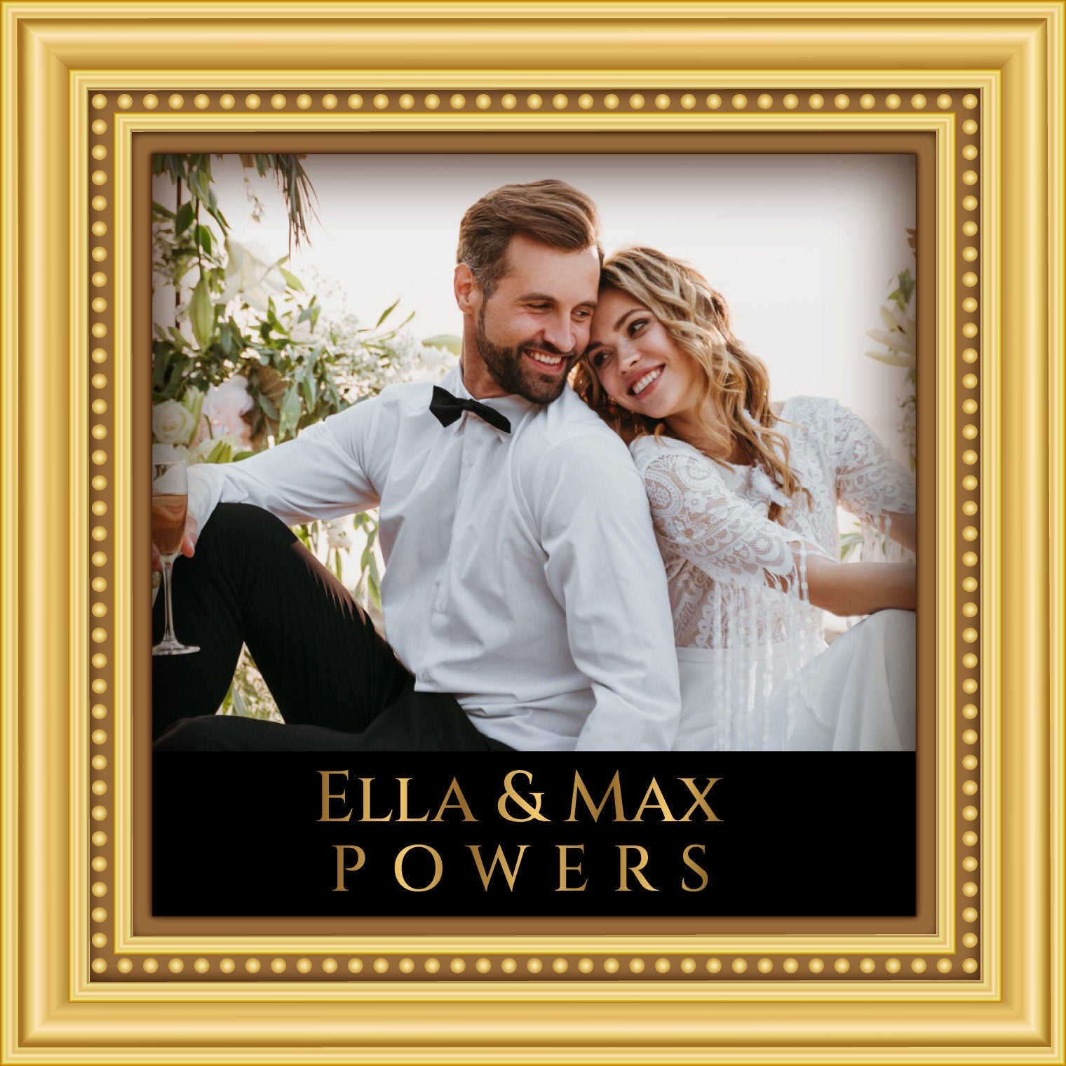 Super Unique Photo Frame Wedding Dance Floor Wrap Gloss Removable Vinyl. Print and Vinyl to cover the entire dancefloor. Wedding logo design
