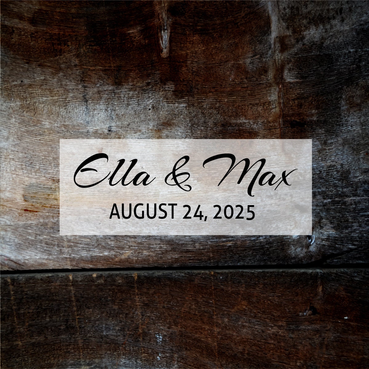 Rustic-themed Wedding Decal Dance Floor Wrap Removable Vinyl Print. Monogram Print & Vinyl to cover the dancefloor. Free and Fast Shipping