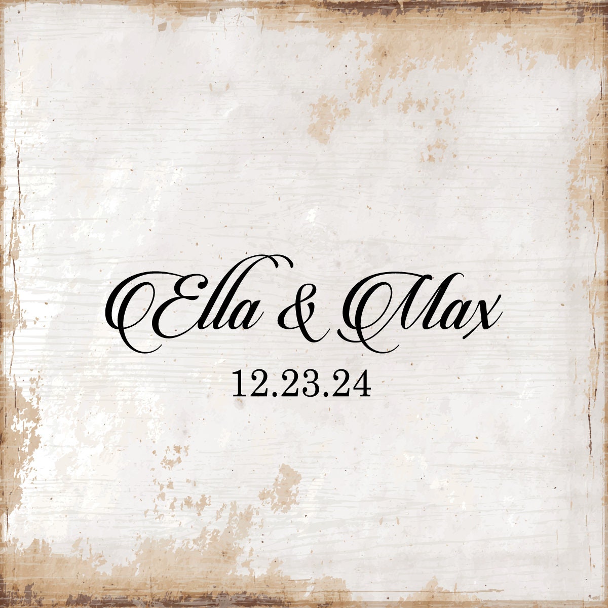 Rustic-themed Wedding Decal Dance Floor Wrap Removable Vinyl Print. Monogram Print & Vinyl to cover the dancefloor. Free and Fast Shipping