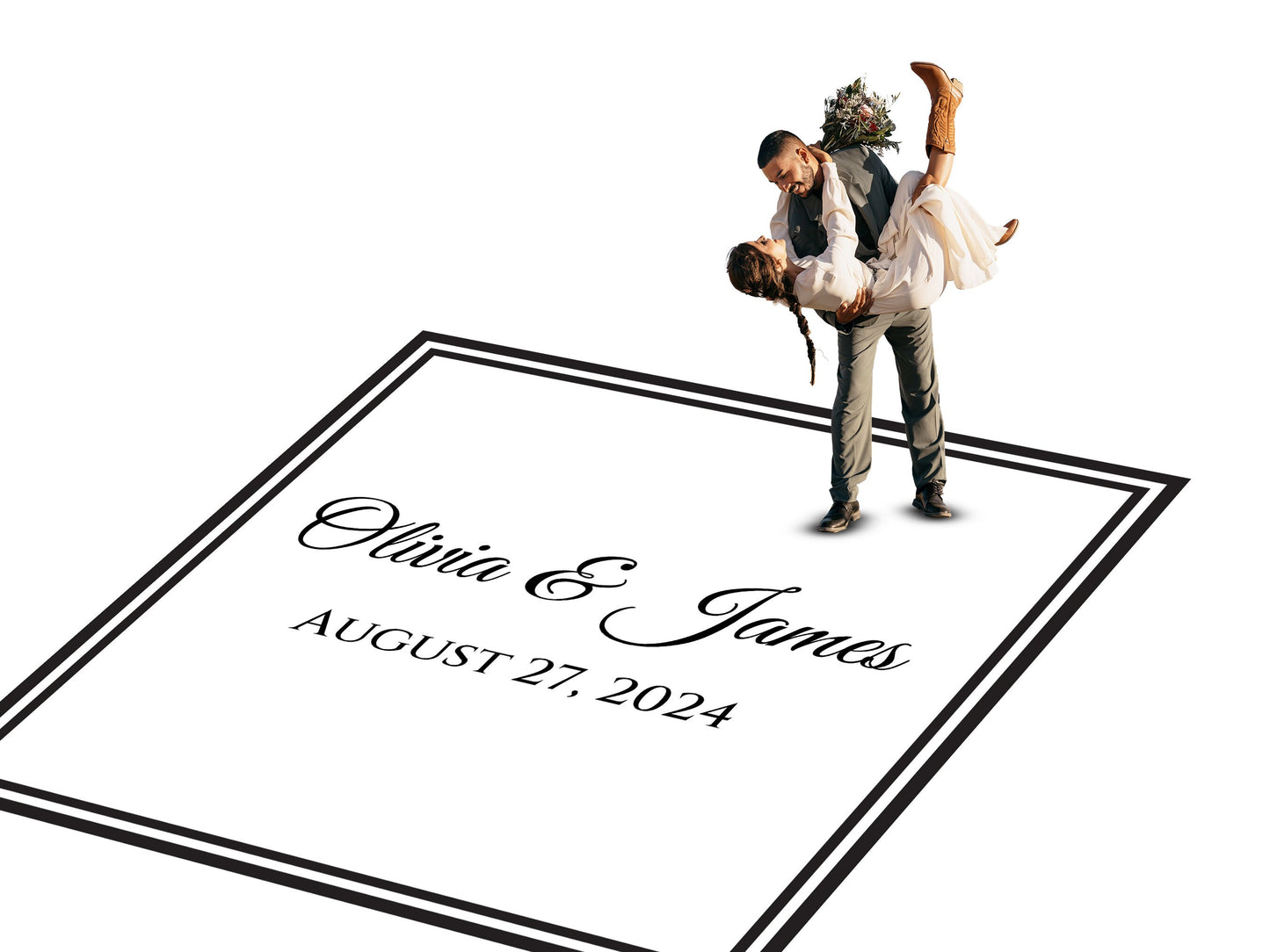 Custom Wedding Decal Dance Floor Wrap. Gloss Removable Vinyl. Monogram Print and Vinyl to cover your entire dancefloor. Wedding logo design.
