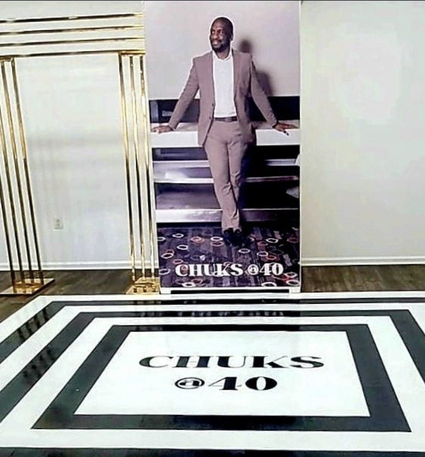 Geometric pattern Custom Wedding Dance Floor Wrap Gloss Removable Vinyl. Monogram Print & Vinyl to cover the dancefloor. Wedding logo design