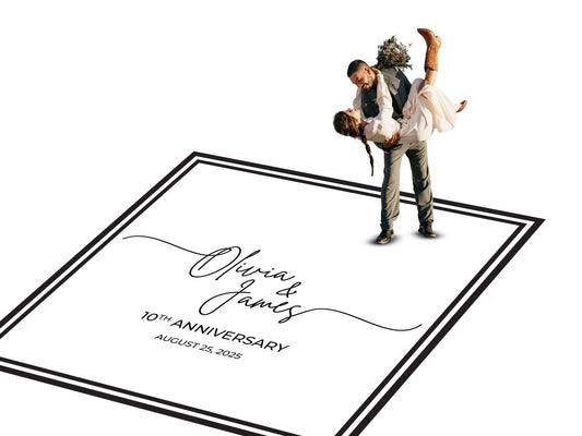 Custom Wedding Decal Dance Floor Wrap. Gloss Removable Vinyl. Monogram Print and Vinyl to cover your entire dancefloor. Wedding logo design.