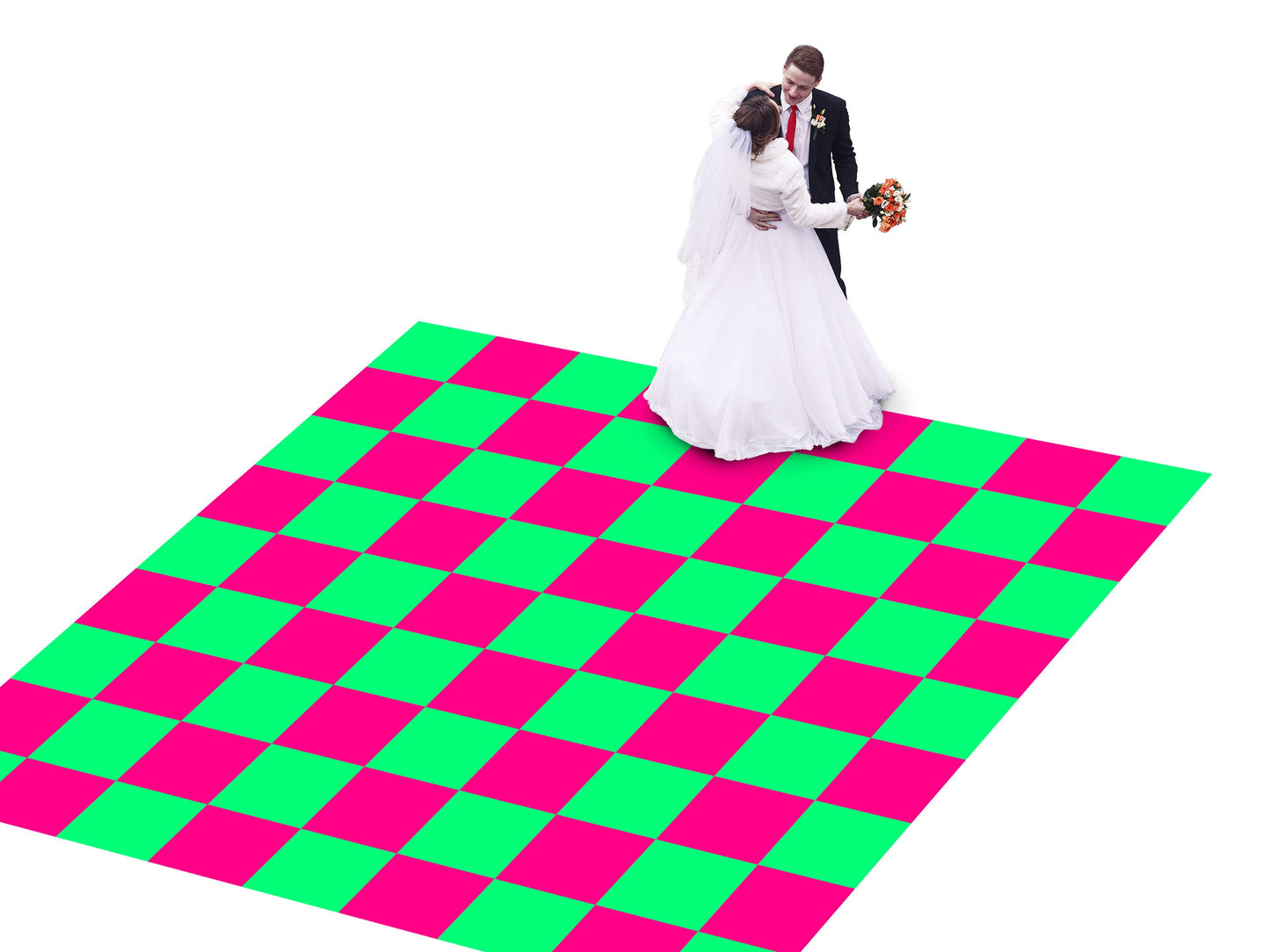 Custom Wedding Decal Dance Floor Wrap Gloss Removable Vinyl. Diamond pattern Diamond shaped Checkerboard design. Wedding logo. Free shipping