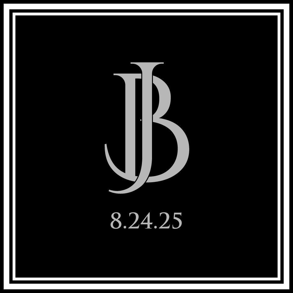 Custom Wedding Decal Dance Floor Wrap Gloss Removable Vinyl. Monogram Print and Vinyl to cover the entire dancefloor. Wedding logo design