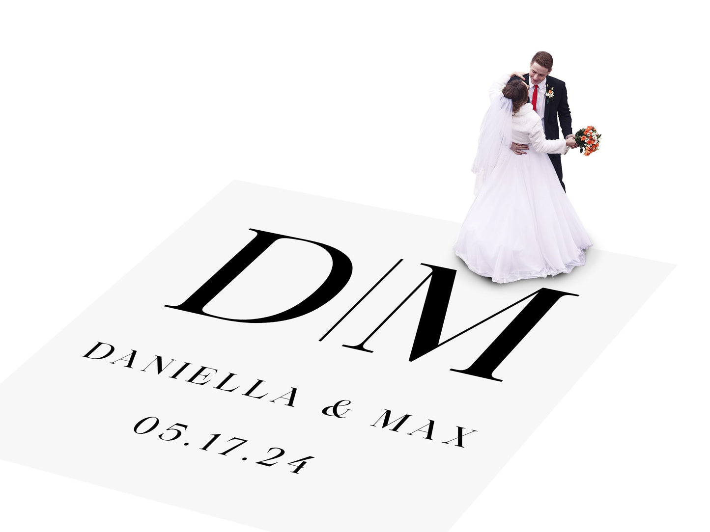 Full Print Custom Wedding Decal Dance Floor Wrap Gloss Removable Vinyl. Wedding Dancefloor design. Free Shipping