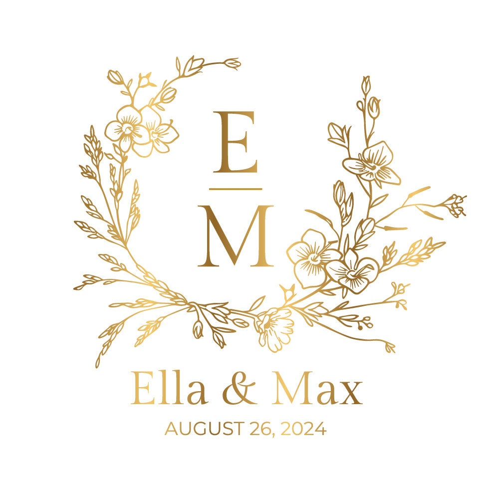 Custom Wedding Decal Dance Floor Wrap Gloss Removable Vinyl. Monogram Print and Vinyl to cover the entire dancefloor. Wedding logo design
