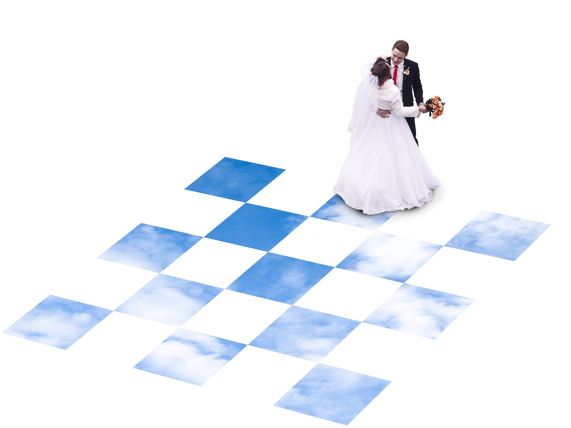 Custom Wedding Decal Dance Floor Wrap Gloss Removable Vinyl. Unique concrete floor design. Checkerboard design. Wedding logo. Free shipping