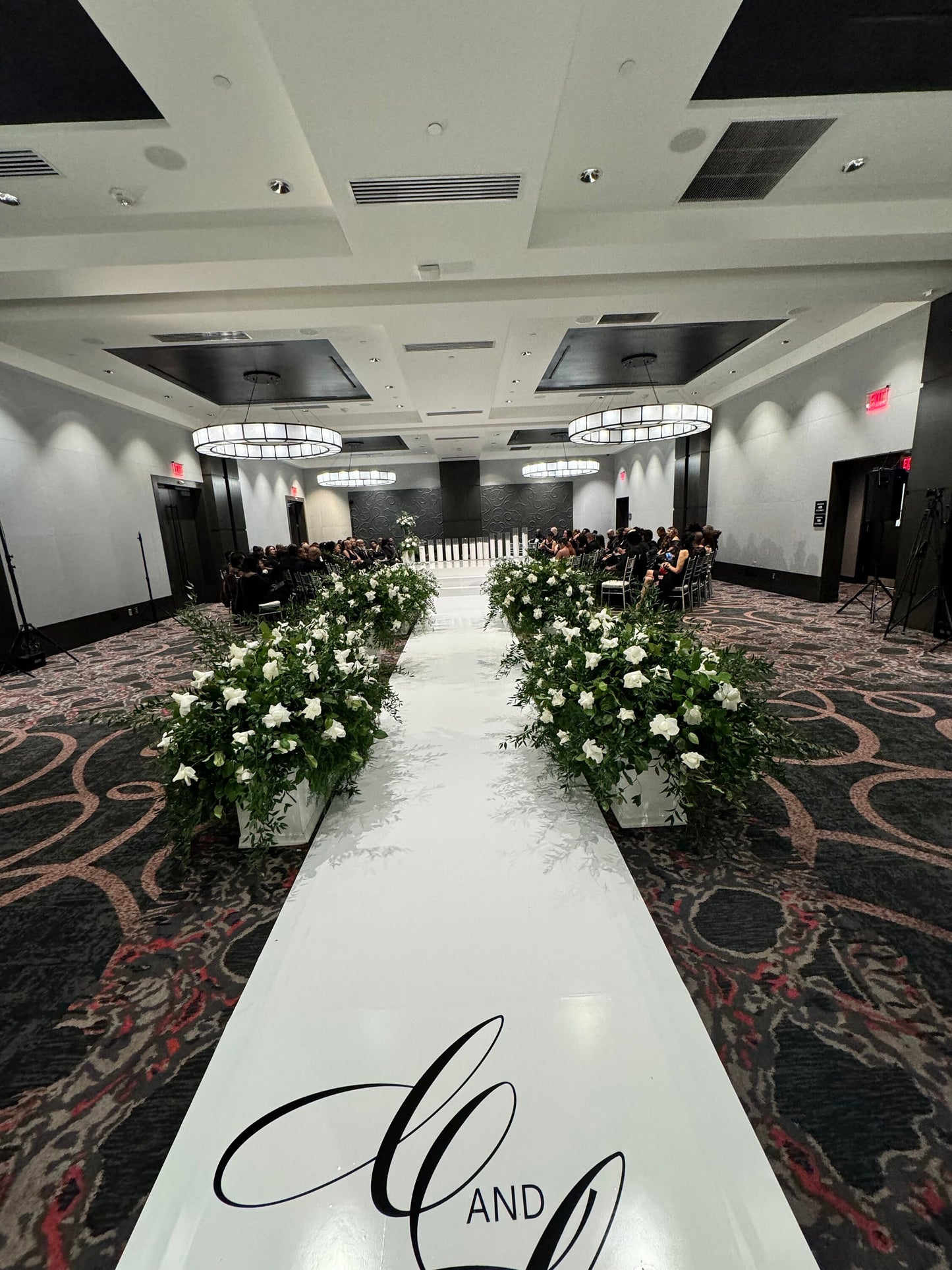 Customizable Wedding Decal Aisle Runner Wrap | Gloss Removable Vinyl | Monogram Printed on the aisle | Wedding logo design| Free Shipping.