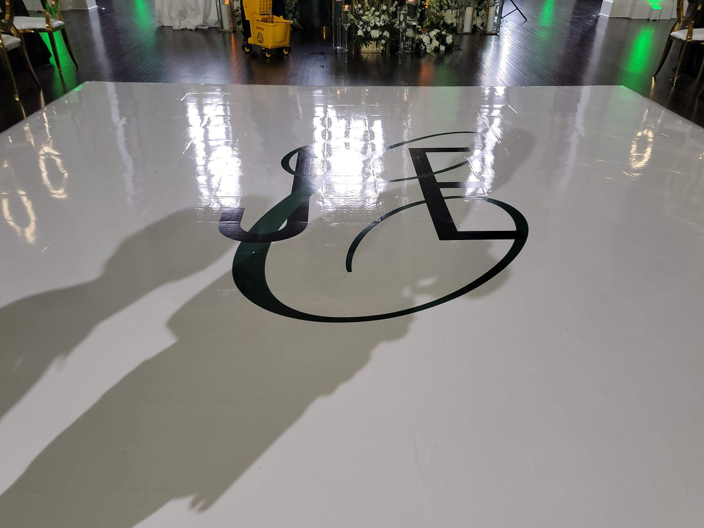 Full Print Custom Wedding Decal Dance Floor Wrap Gloss Removable Vinyl. Wedding Dancefloor design. Free Shipping
