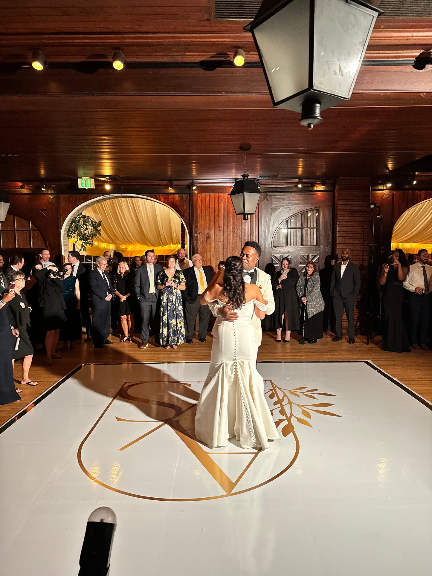 Full Print Custom Wedding Decal Dance Floor Wrap Gloss Removable Vinyl. Wedding Dancefloor design. Free Shipping