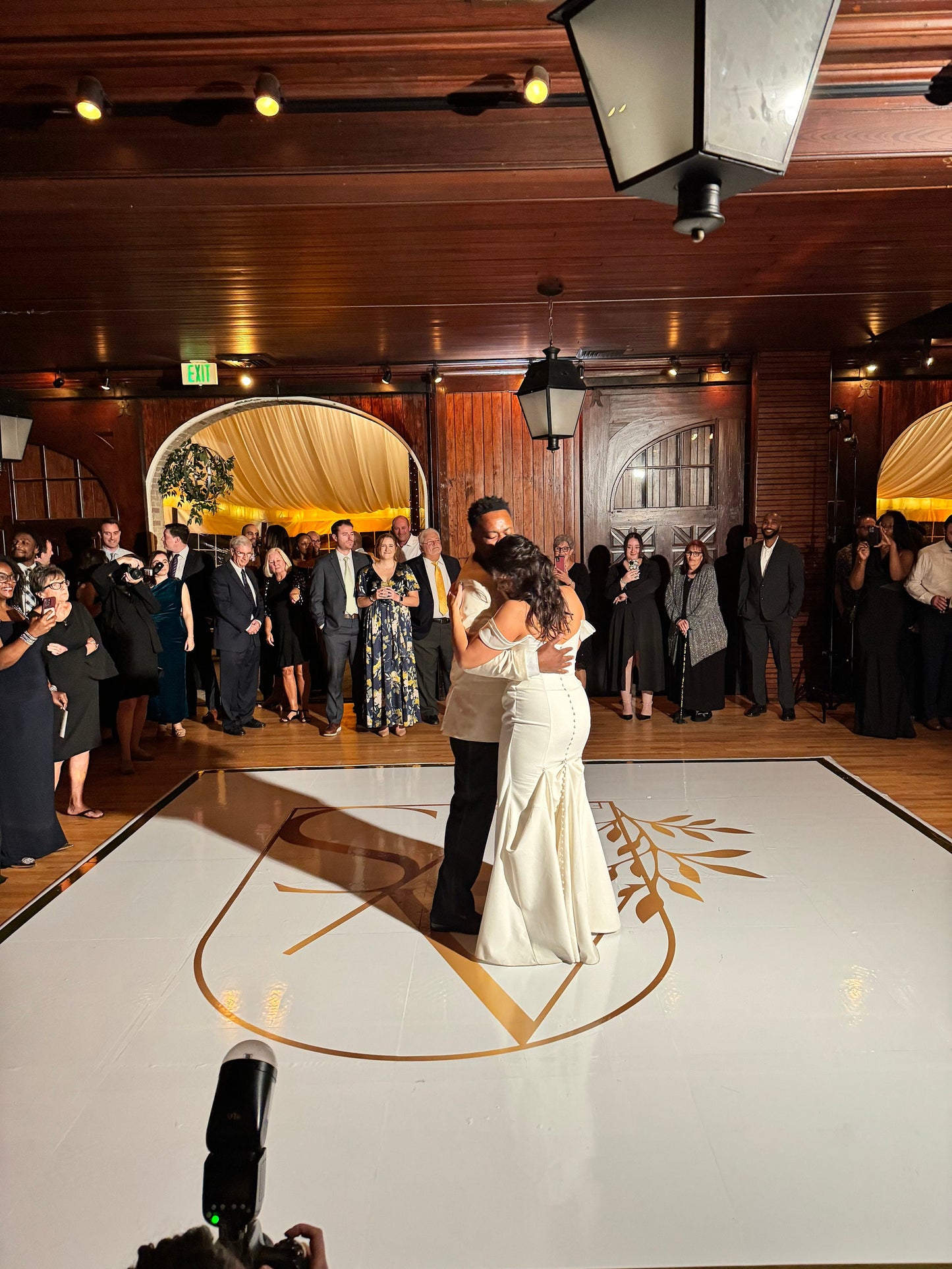 Full Print Custom Wedding Decal Dance Floor Wrap Gloss Removable Vinyl. Wedding Dancefloor design. Free Shipping