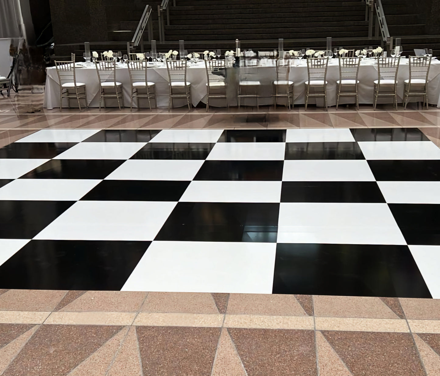 Checkerboard Wedding Decal Dance Floor Wrap Gloss/Matte Removable Vinyl | Covers Your Entire Dancefloor | Checkerboard Design | Ships Free.