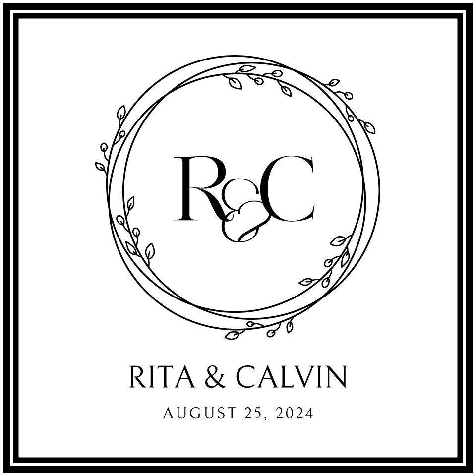 Custom Wedding Decal Dance Floor Wrap Gloss Removable Vinyl. Monogram Print and Vinyl to cover the entire dancefloor. Wedding logo design