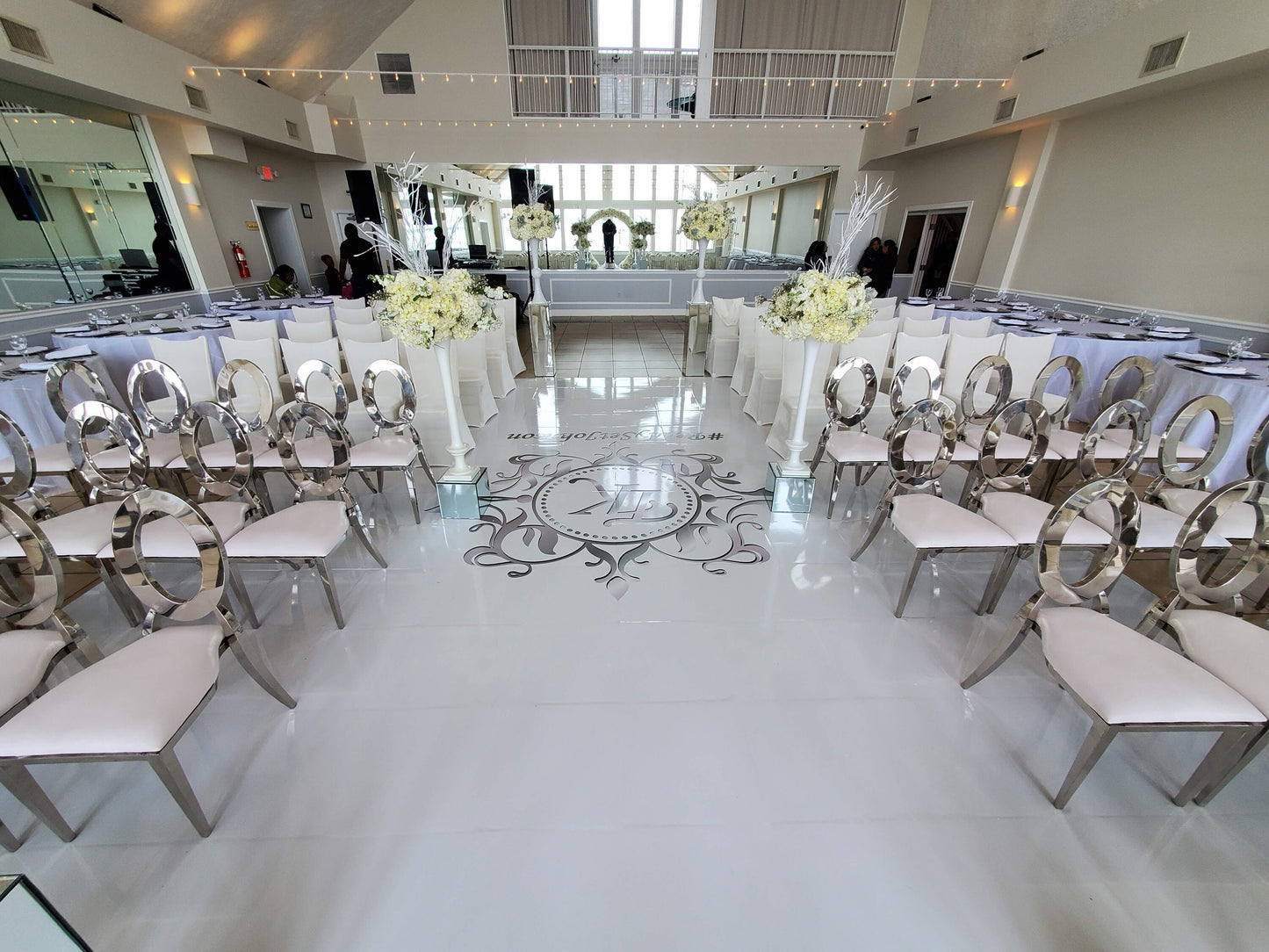 Customizable Wedding Decal Aisle Runner Wrap | Gloss Removable Vinyl | Monogram Printed on the aisle | Wedding logo design| Free Shipping.