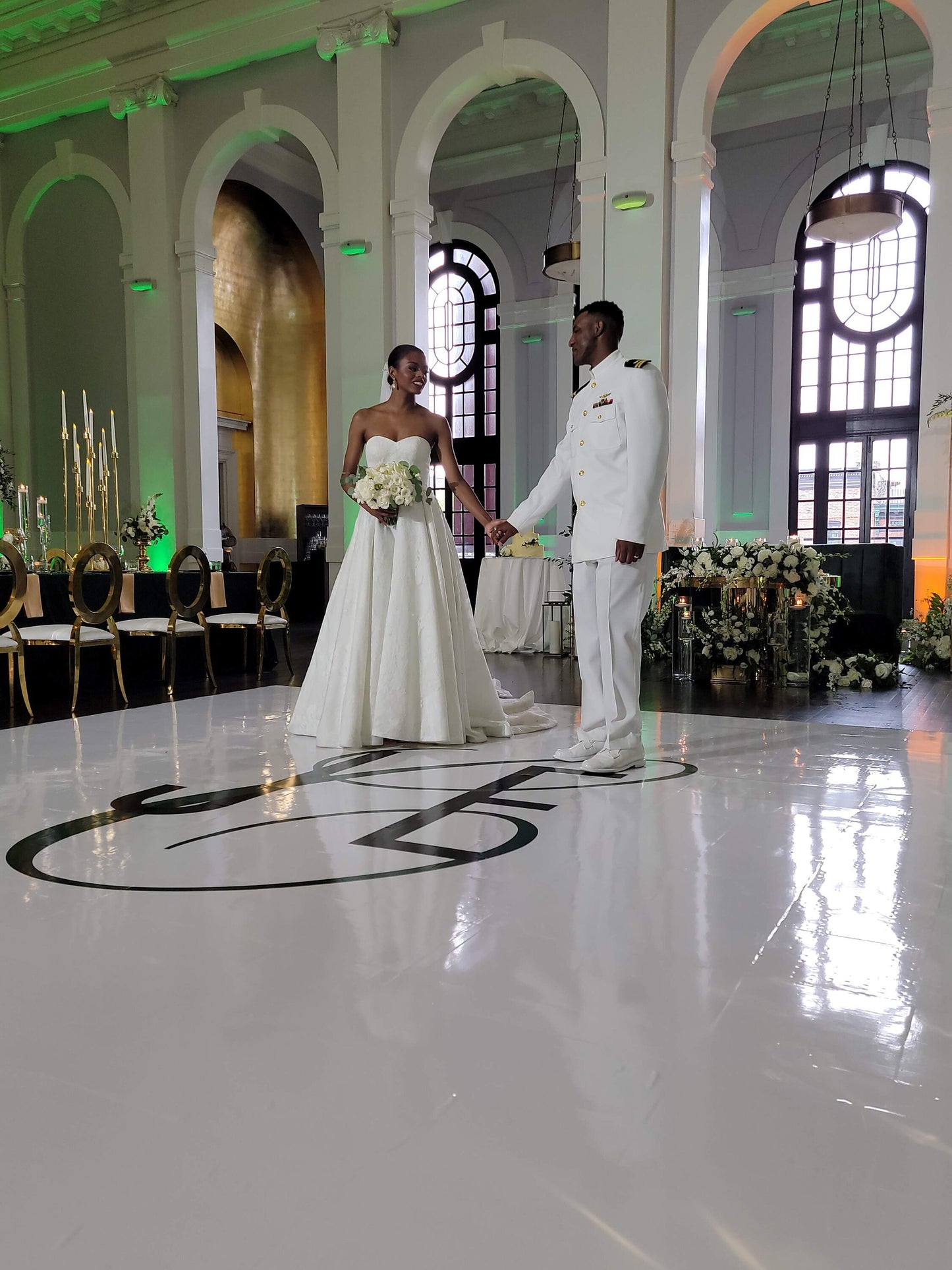 Full Print Custom Wedding Decal Dance Floor Wrap Gloss Removable Vinyl. Wedding Dancefloor design. Free Shipping