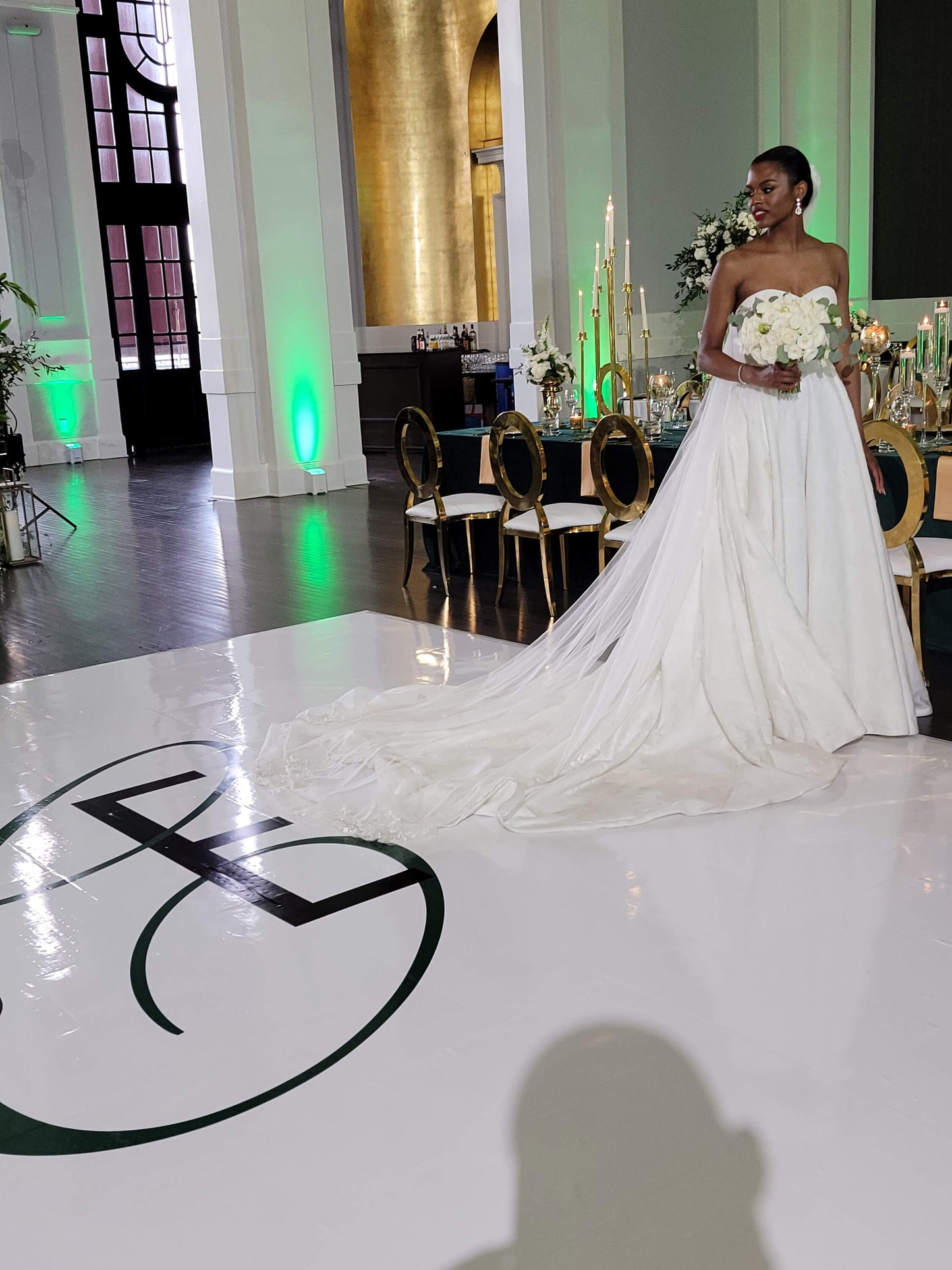 Full Print Custom Wedding Decal Dance Floor Wrap Gloss Removable Vinyl. Wedding Dancefloor design. Free Shipping