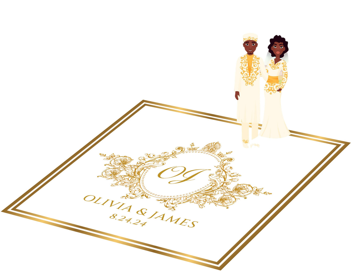 Custom Wedding Decal Dance Floor Wrap. Gloss Removable Vinyl. Monogram Print and Vinyl to cover your entire dancefloor. Wedding logo design.
