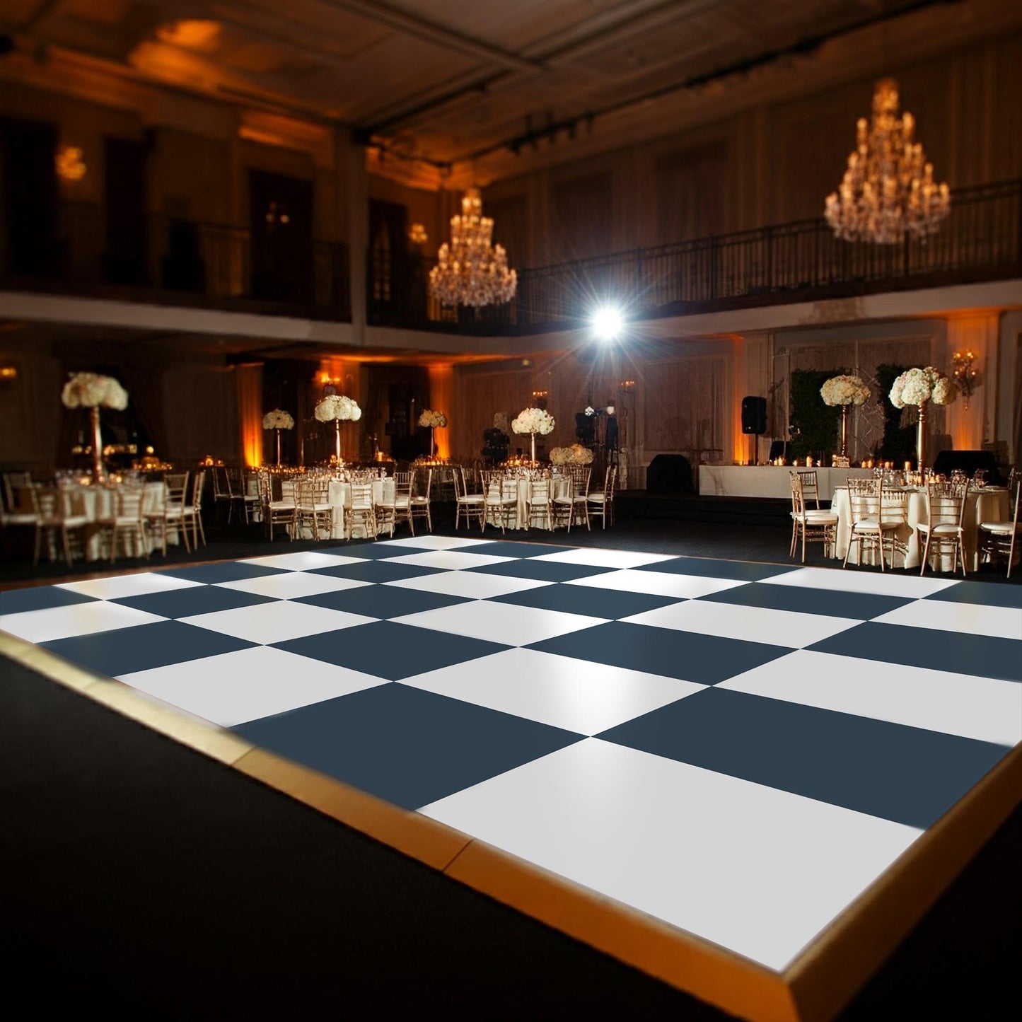 Full print. Custom Wedding Decal Dance Floor Wrap Gloss Removable Vinyl. Monogram Print. Checkerboard design. Wedding logo. Free shipping!