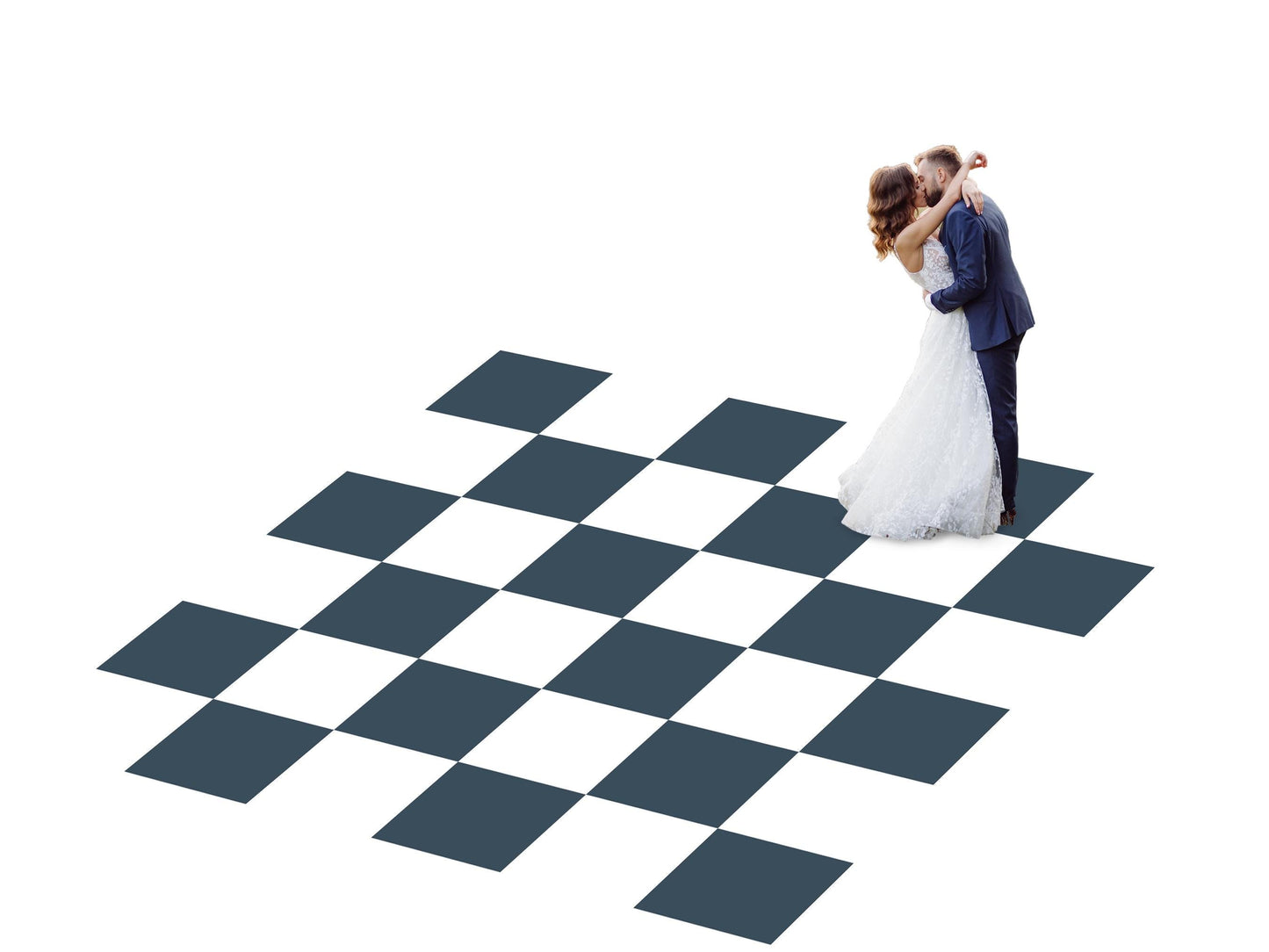 Full print. Custom Wedding Decal Dance Floor Wrap Gloss Removable Vinyl. Monogram Print. Checkerboard design. Wedding logo. Free shipping!