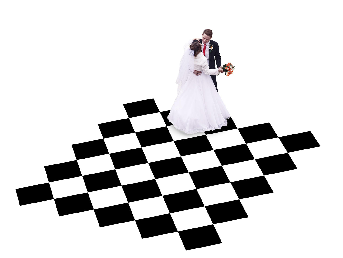 Custom Wedding Decal Dance Floor Wrap Gloss Removable Vinyl. Diamond pattern Diamond shaped Checkerboard design. Wedding logo. Free shipping