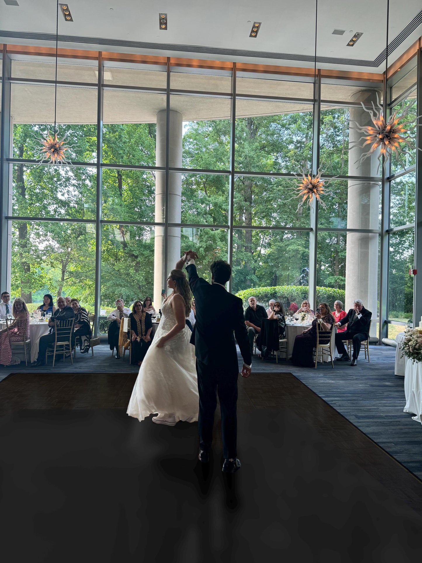 All Black Glossy Removable Dance floor Wrap Vinyl for Weddings & more. Deep Black color. Floor decal. High end quality. Free - Fast Shipping