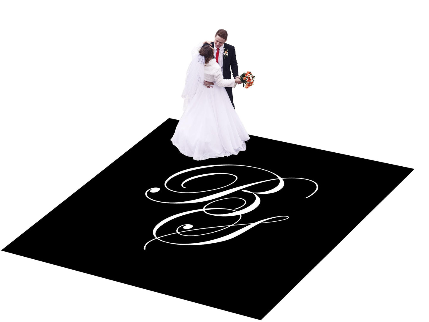 Custom Wedding Decal Dance Floor Wrap Gloss Removable Vinyl. Monogram Print and Vinyl to cover the entire dancefloor. Wedding logo design
