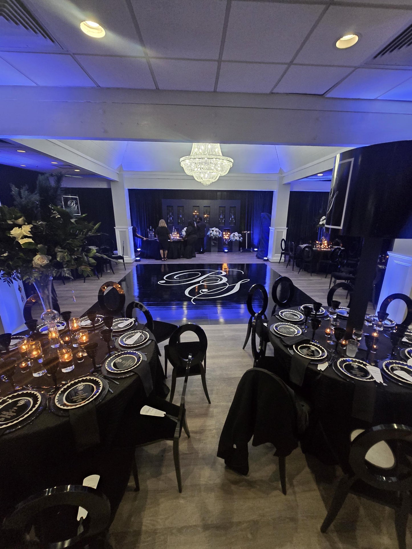 Custom Wedding Decal Dance Floor Wrap Gloss Removable Vinyl. Monogram Print and Vinyl to cover the entire dancefloor. Wedding logo design
