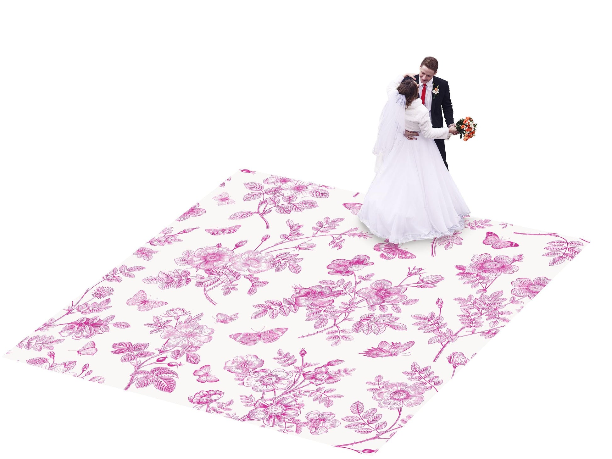 Custom Floral Wedding Decal Dance Floor Wrap Gloss Removable Vinyl. Monogram Print & Vinyl to cover the dancefloor. Wedding logo design