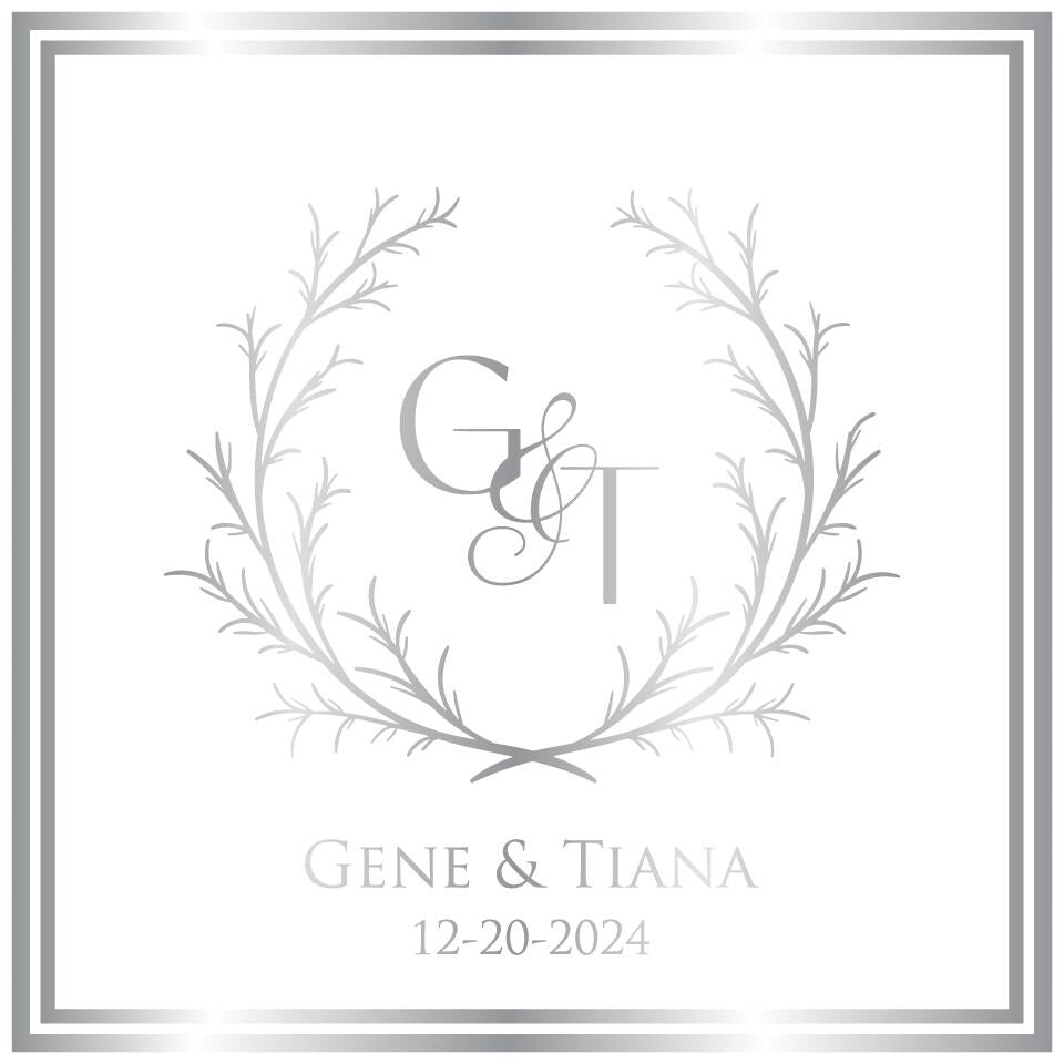 Custom Wedding Decal Dance Floor Wrap Gloss Removable Vinyl. Monogram Print and Vinyl to cover the entire dancefloor. Wedding logo design