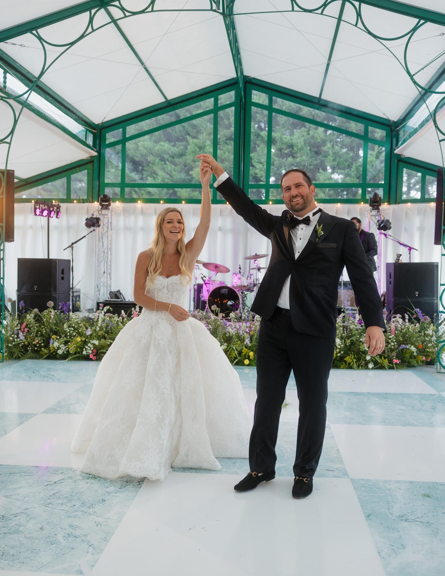 Full print. Custom Wedding Decal Dance Floor Wrap Gloss Removable Vinyl. Monogram Print. Checkerboard design. Wedding logo. Free shipping!